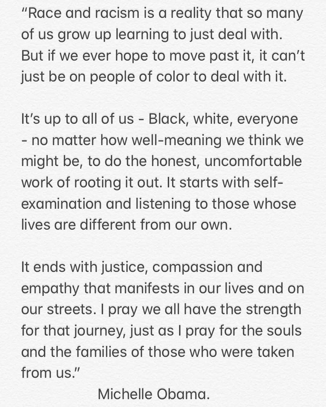 トム・ヒドルストンのインスタグラム：「“It’s up to all of us”: @michelleobama.  Resources: http://blacklivesmatters.carrd.co/」
