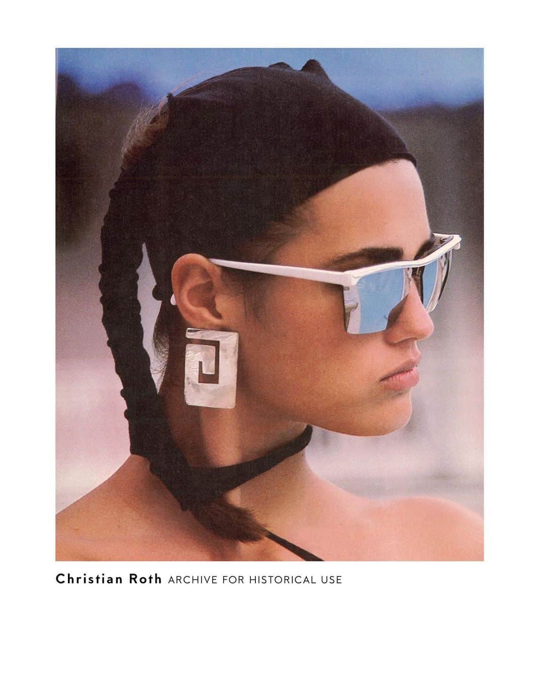クリスチャンロスのインスタグラム：「Christian Roth, archive for historical use. By stylist Carlyne Cerf de Dudzeele. Yasmin Le Bon’s first appearance in Vogue US May 1984 photographed by Arthur Elgort.」