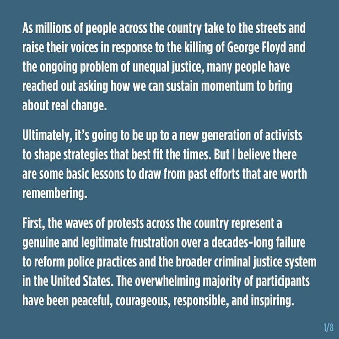 ゼッドのインスタグラム：「Pls take a moment to read!! Incredibly well-rounded and detailed thoughts by @barackobama and a lot of useful (and to me new) information on how power in the justice department is distributed.」