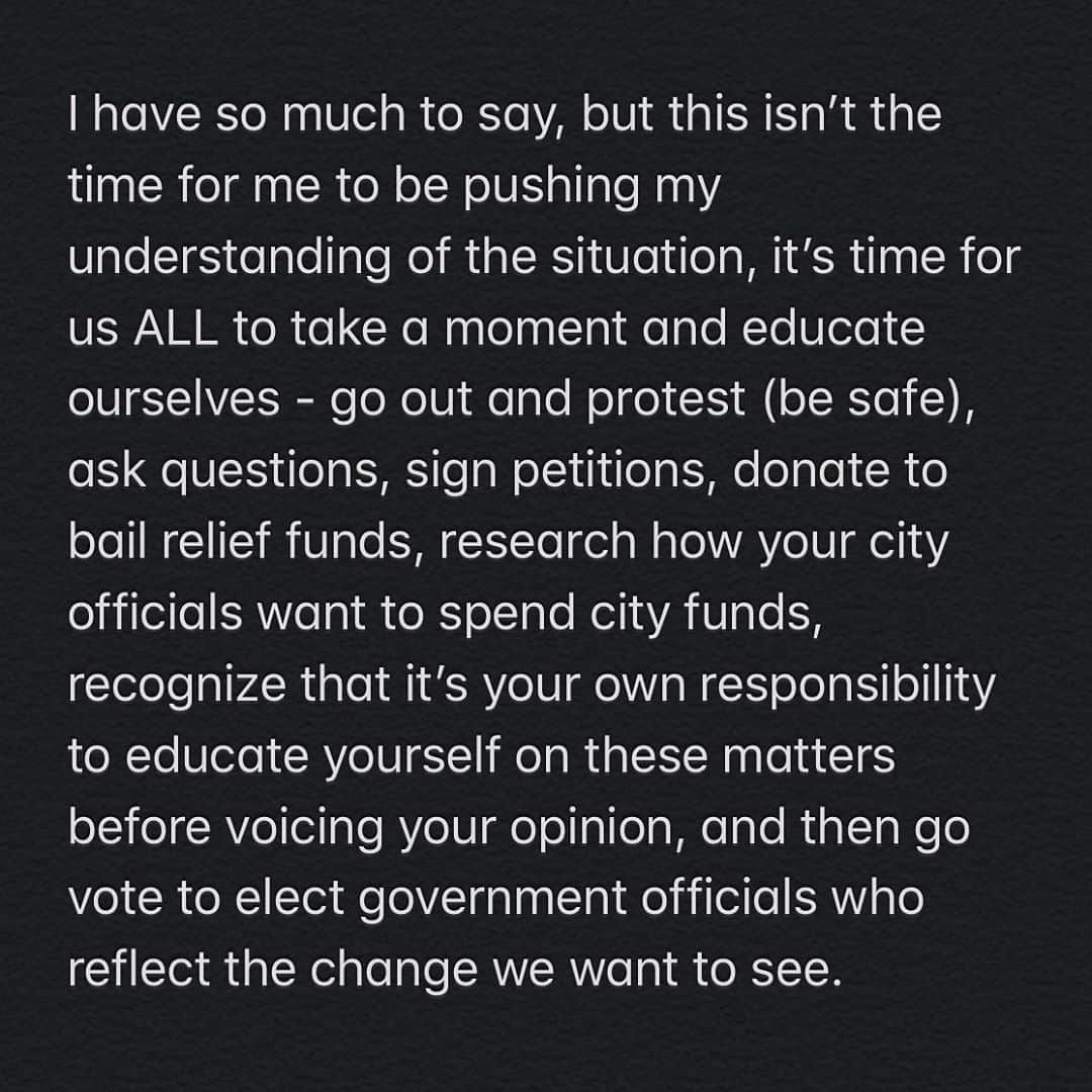 グリフィン・グラックさんのインスタグラム写真 - (グリフィン・グラックInstagram)「The link in my bio is a resource for multiple ways to show support for #blacklivesmatter  I stand with everyone protesting. Instead of taking up more of your time imposing opinions tainted by a white lens, I want to use my platform to amplify the voices we ~should~ be hearing from during these times. Meanwhile, I promise to read, share, listen, donate, and EDUCATE myself!! Stay safe, stay strong, and stay informed 🖤」6月2日 13時30分 - griffingluck