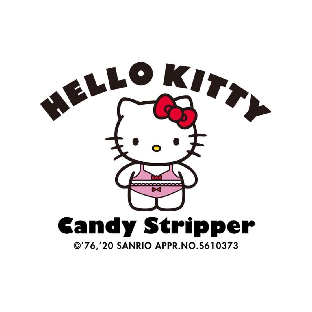 板橋よしえさんのインスタグラム写真 - (板橋よしえInstagram)「🎀HELLO KITTY×Candy Stripper🎀﻿ 今回のコラボではLINGERIE👙HELLO KITTYシリーズがお気に入り❣️ コラボアイテムには、こちらのグラフィックのネームタグが縫われています💕 #hellokitty #candystripper」6月2日 14時06分 - candy_yoshie