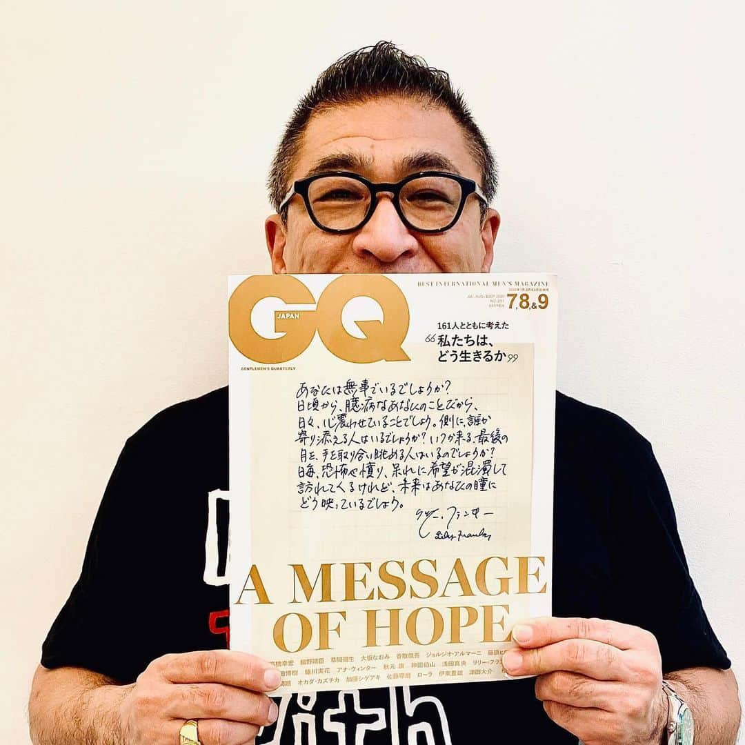 片山正通さんのインスタグラム写真 - (片山正通Instagram)「最新号のGQ JAPANでは、「161人とともに考えた『私たちはどう生きるか』という特集を組んでいます。114ページにわたり、皆さんもご存知の様々なクリエイターやスポーツ選手、学者などなど、たくさんの方がこれからをどう生きていくかについて、希望のメッセージを寄せています。僕も参加させていただいています。﻿ ぜひご覧ください。﻿ ﻿ The latest issue of GQ JAPAN is featuring "A Message of Hope; 161 people thought 'how we live.' " Messages from various creators, athletes, scholars, and many other well-known people are gathered over 114 pages. I took part in that as well. Please check the article.  #gqjapan #creators」6月2日 14時32分 - masamichi_katayama