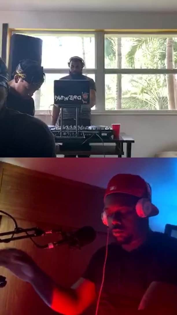 アンドレ・ドラモンドのインスタグラム：「EP 28: DJ BATTLE!! @dj_drewski TOOK BACK TO BACK LOSSES 🥺😔 SHOUT OUT TO @iamdjdoe GOOD WIN BRO!  @jblaudio  @__thendrix  @iamlodavis_  @gstress  @mikeboorn」
