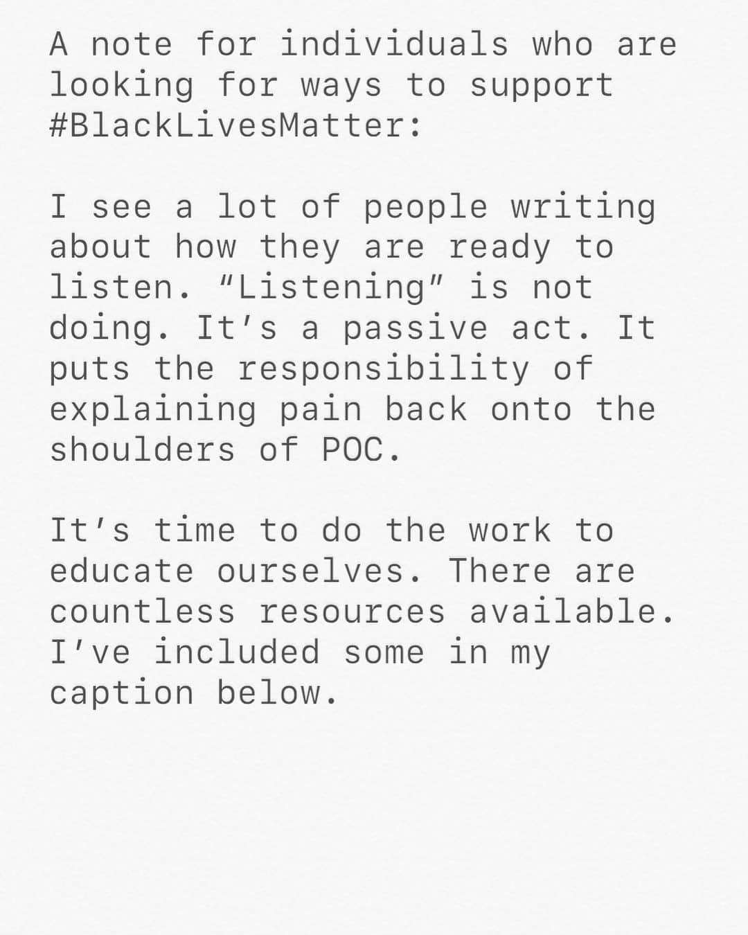 ロー・ボスワースさんのインスタグラム写真 - (ロー・ボスワースInstagram)「A few resources... ⠀ Learn about civil rights at @NAACP ⠀ Read The New Jim Crow: Mass Incarceration In the Age of Colorblindness (a book by Michelle Alexander) ⠀ Read White Fragility: Why It's So Hard For White People To Talk About Racism (a book by Robin DiAngelo) ⠀ Listen to Code Switch (a podcast by NPR) @nprcodeswitch ⠀ Follow @colorofchange @blklivesmatter @civilrightsorg ⠀ #blacklivesmatter」6月2日 7時25分 - lobosworth