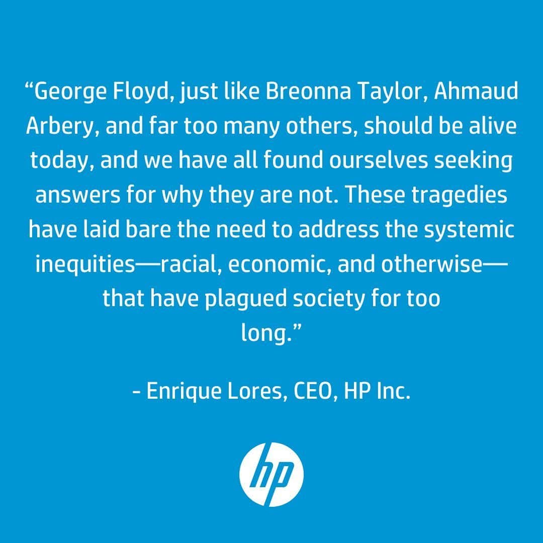 HP（ヒューレット・パッカード）さんのインスタグラム写真 - (HP（ヒューレット・パッカード）Instagram)「We have all been following the news from Minneapolis and other cities across the country. This is a moment for reflection and resolve. From these tragic events, we must find new ways to achieve progress – as companies, as communities and as individuals. Letter to HP employees: [Link in bio]」6月2日 10時19分 - hp