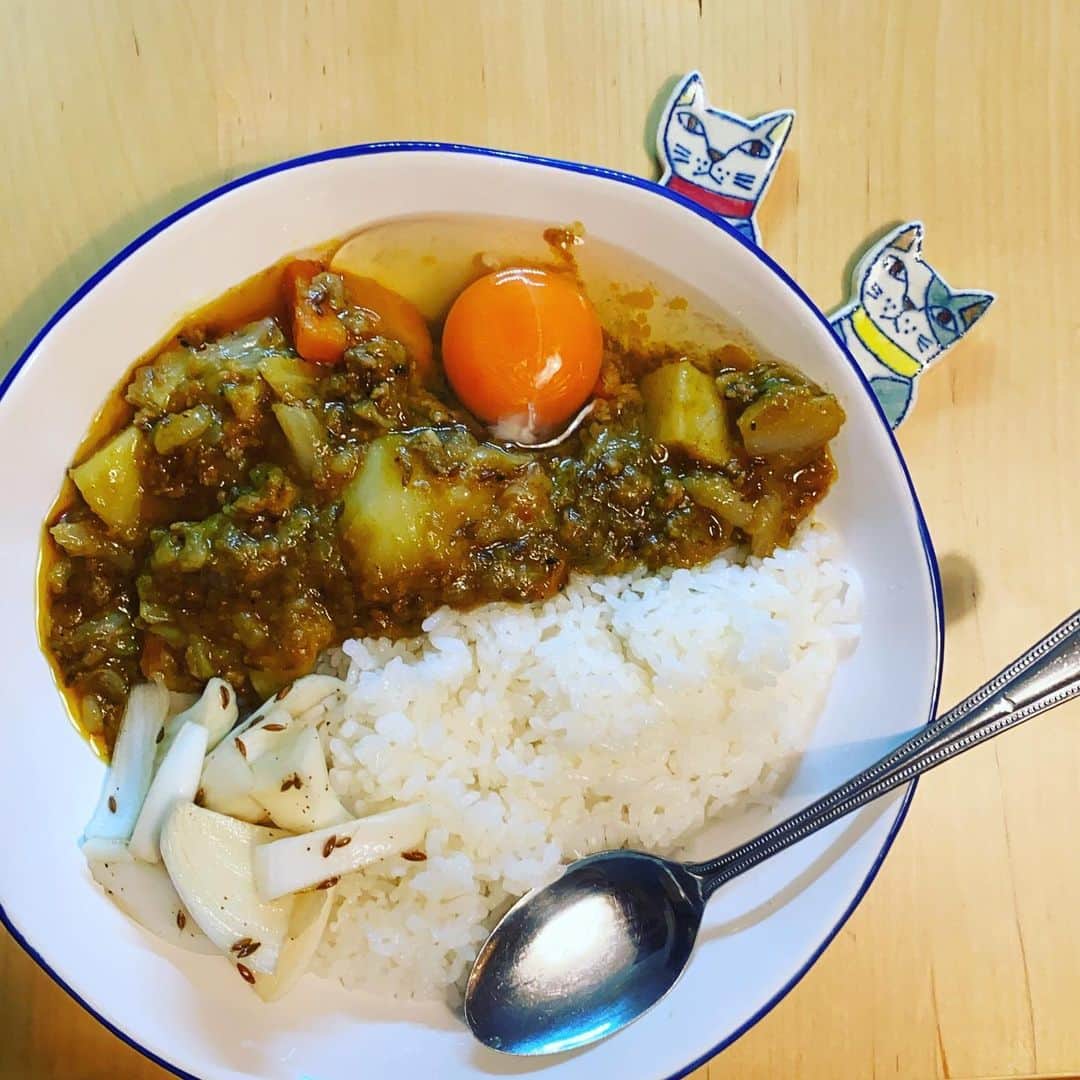 ただすけのインスタグラム：「カレーの日に急遽参戦 意外なほどに美味しく出来た！ #カレーの日」