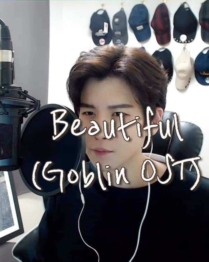 ハンビョル のインスタグラム：「Beautiful (Goblin OST) 🎼  Live Cover of the ‘Goblin’ OST sung by Crush  Full Video on YouTube」