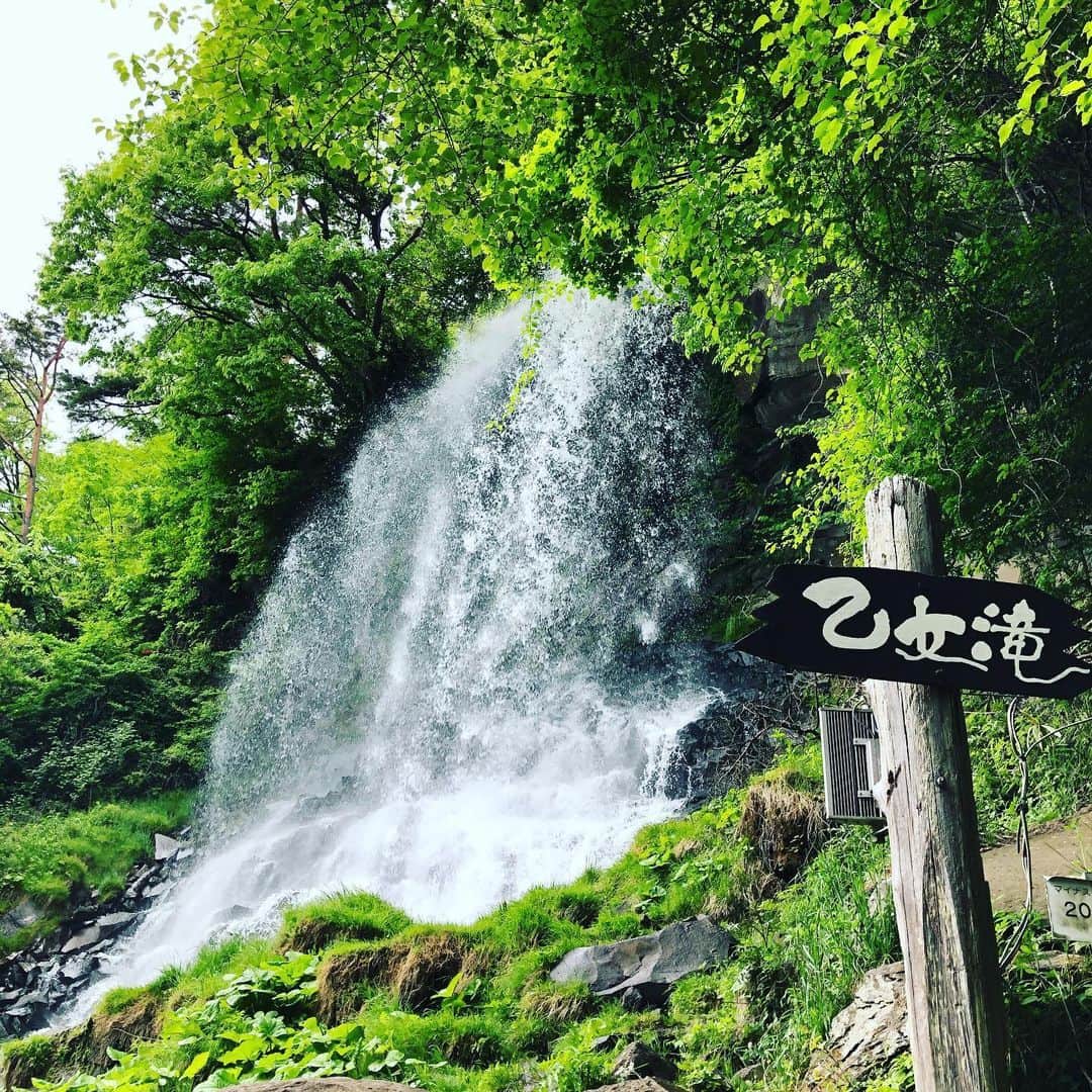 リゾートホテル蓼科のインスタグラム：「暑くなってきたので、涼しげな写真を✨✨と言うことで、横谷渓谷シリーズをお届けします🥳 ホテルから車で約20分、徒歩だと約60分です。  まず最初は「乙女滝」 乙女滝は近くまで行けるので、間近で滝の勢いを感じることができます😆 マイナスイオンは20000個❗️」