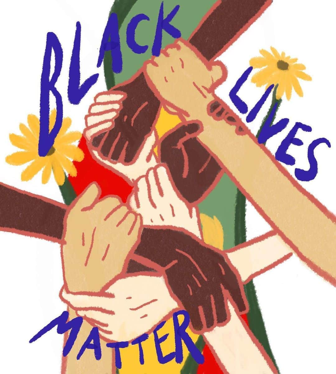 nanamyのインスタグラム：「#blacklivesmatter #blackouttuesday 🌈🖤🌈」