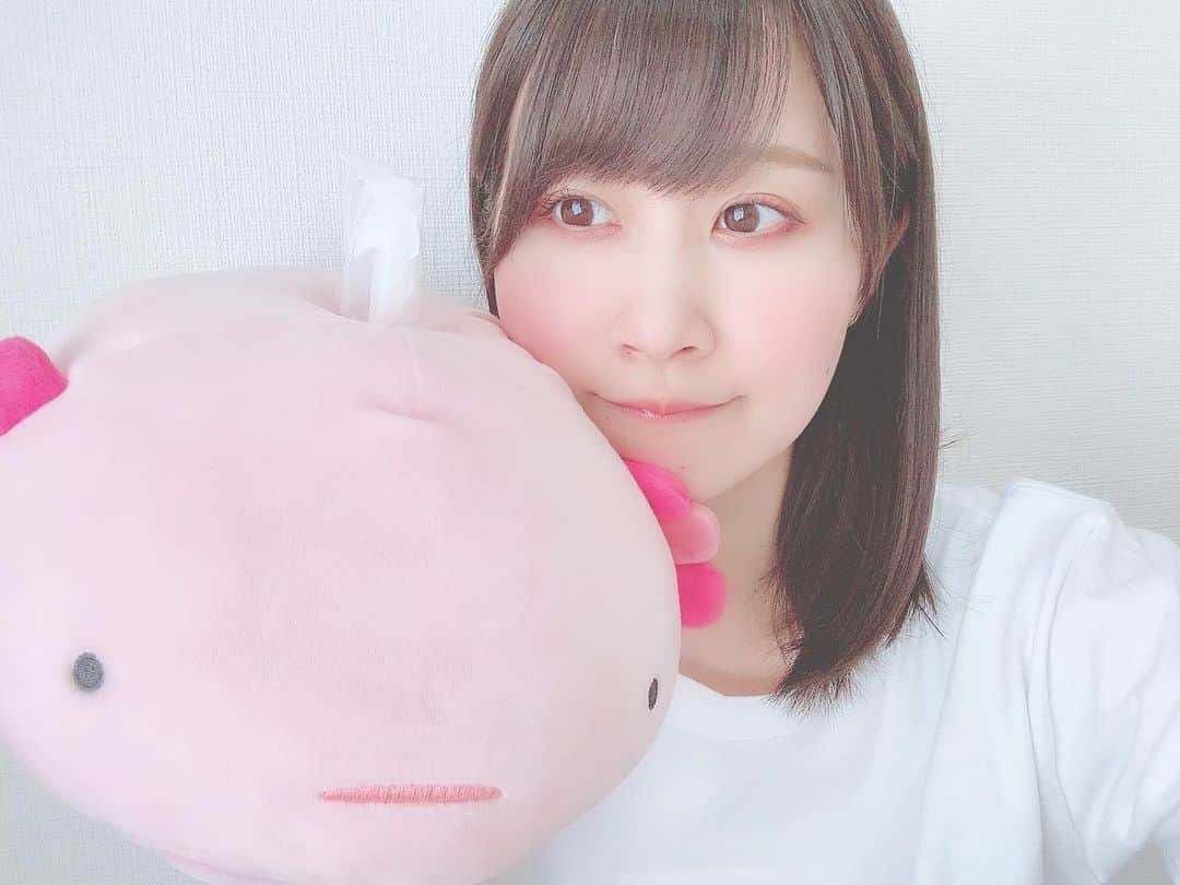 八木沙季のインスタグラム：「💓💓 . 昨日ゲツ→キンで一緒の久保さんにも お誕生日プレゼントいただきました😢🙏✨ 沙季が好きなお店のウーパールーパーグッズ💓 写真のはティッシュカバーです🥺 もちもちで可愛すぎる… ありがとうございます🙇‍♂️✨ 大切に使います💓 .」