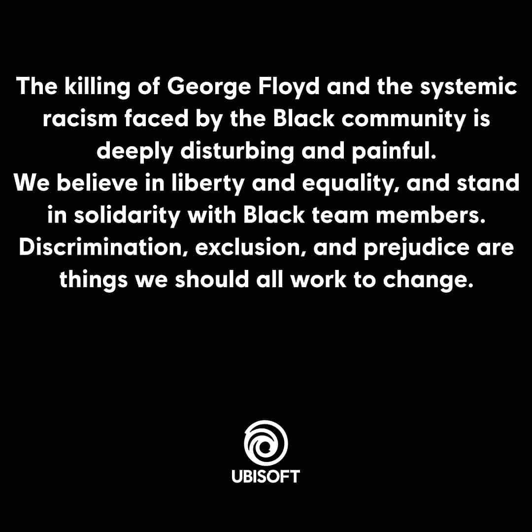 Ubisoftさんのインスタグラム写真 - (UbisoftInstagram)「We stand in solidarity with Black team members, players, and the Black community. We are making a $100,000 contribution to the NAACP and Black Lives Matter and encourage those who are able to, to donate. #BlackLivesMatter」6月2日 20時47分 - ubisoft