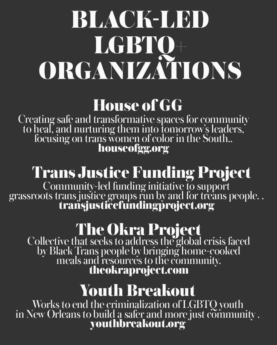 イングリッド・ニールセンさんのインスタグラム写真 - (イングリッド・ニールセンInstagram)「This is not a time to be silent. Support these Black-led LGBTQ+ organizations. Learn about the work they do. Amplify their voices. Donate if you’re able to. Links to all of these orgs in my bio. Thank you to @raquel_willis for creating this list. Graphic from @pfpicardi.」6月3日 2時53分 - ingridnilsen