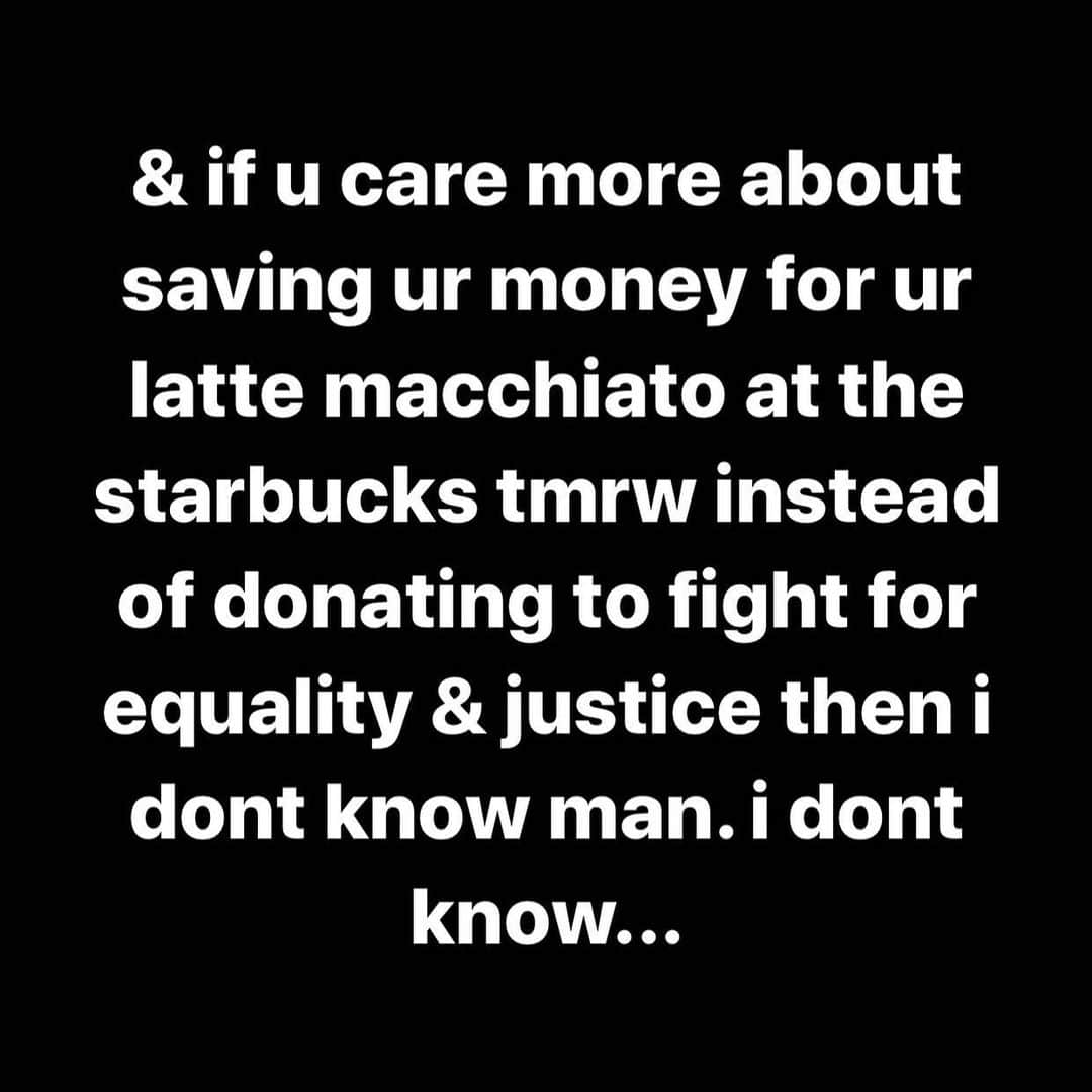 フェイスのインスタグラム：「link in bio. & its okey if u cant afford to spend any money. everyone understands. there are more ways to do ur part to fight for equality & justice. but do SOMETHING. dont just watch & do nothing. were in this TOGETHER. we need more LOVE #blacklivesmatter」