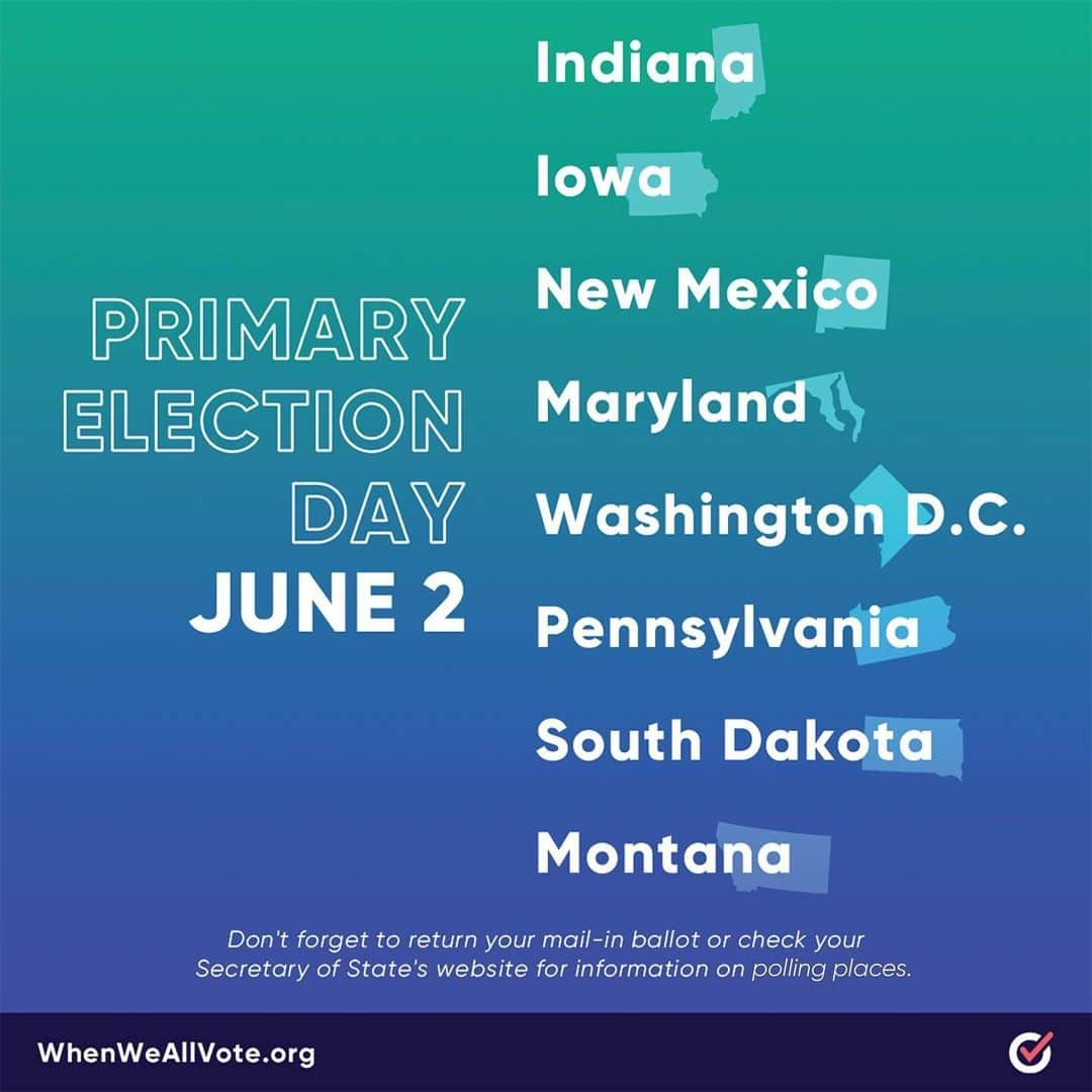 クリス・ポールさんのインスタグラム写真 - (クリス・ポールInstagram)「Plot. Plan. Strategize. Organize. Mobilize. Today is #ElectionDay in MT, NM, SD, PA, MD, IN, IA, and DC! Follow @WhenWeAllVote for more information ✊🏾」6月3日 3時33分 - cp3