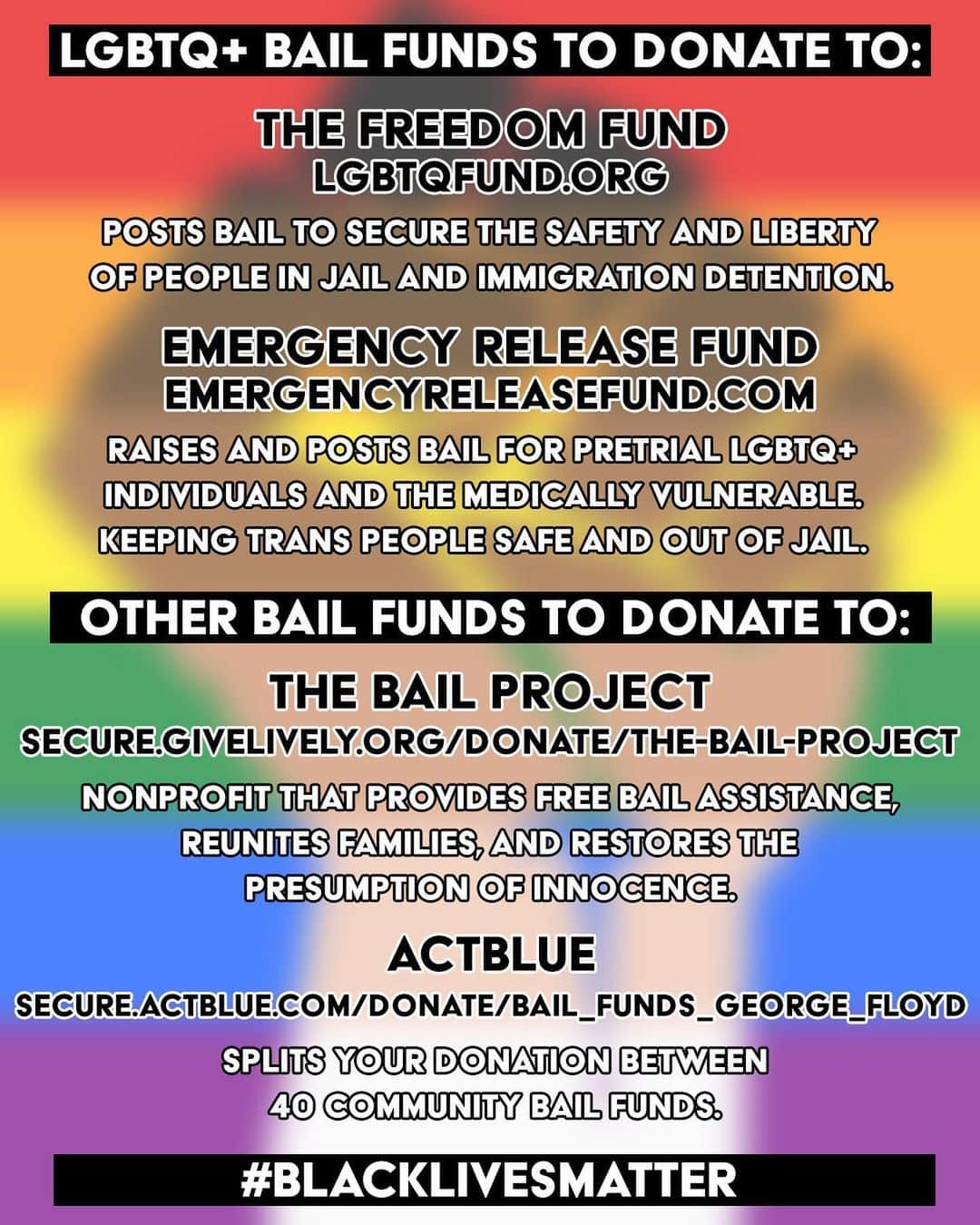 ユージン・リー・ヤンのインスタグラム：「Pride is protest. We must stand with the Black LGBTQ+ community and for the BLM movement. These are just a few of the incredible bail funds and organizations I’ve been able to support and I urge you to donate if you can! (links in bio) 🏳️‍🌈」