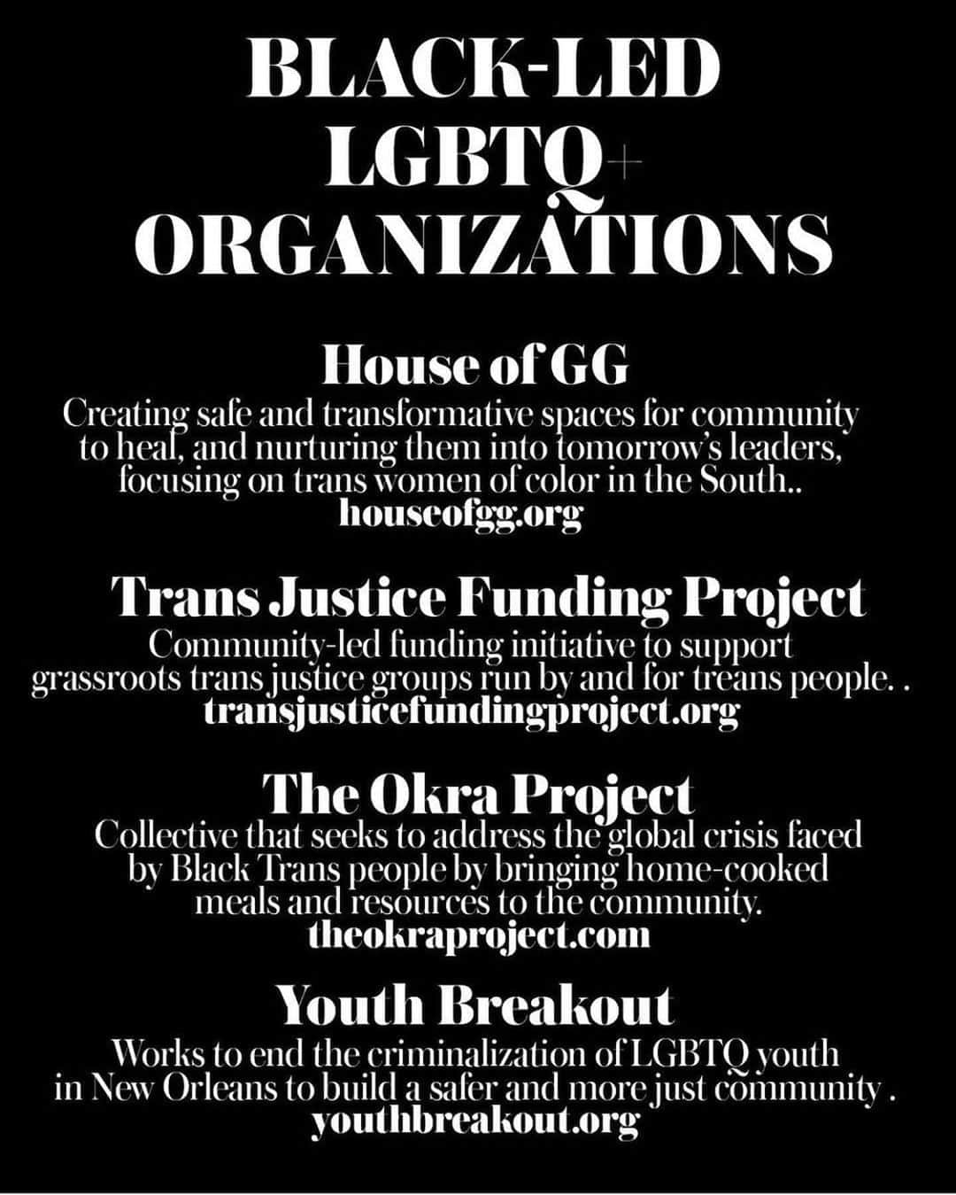 キャサリン・メーニッヒのインスタグラム：「Replaced my black tile with a list of black-led LGBTQ+ organizations my friend @msjamieclayton shared.  Feel free to pass along. #blacklivesmatter」