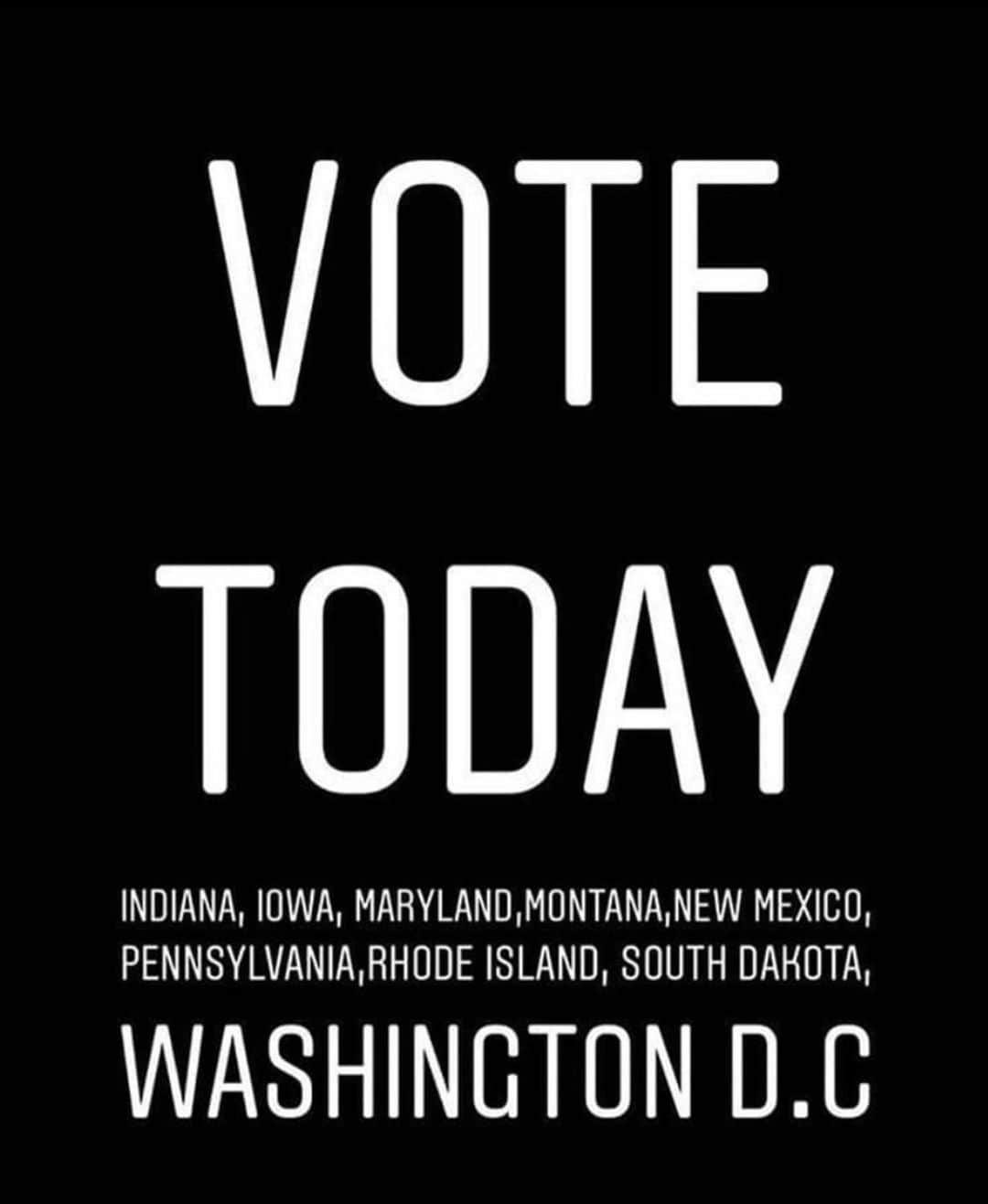 マリオ・ソレンティさんのインスタグラム写真 - (マリオ・ソレンティInstagram)「#Repost @francescasorrenti_ ・・・ If you have friends/Family /social Media followers who live in these states please tell them to vote today!! repost #InTheseStates #WashingtonDC #NewMexico #Indiana #Idaho #Pennsylvania #RhodeIsland #SouthDakota #Maryland #repost #votetoday」6月3日 4時23分 - mario_sorrenti