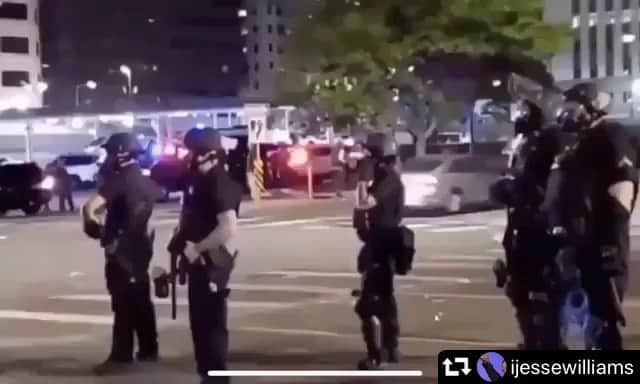Rettaのインスタグラム：「#repost @ijessewilliams ・・・ Thug Life. Armed thugs knowingly shooting tear gas at a pregnant woman, for fun.  A generations deep culture of eager, anti-Black cruelty, for fun.  Fucking with us for fun. From taunts to massacres.  These are your police, policing.  This is how they view and treat Black people, everyday. For fun and far worse.  A culture so fucking weak and insecure that it must constantly hurt to feel strong.  That sound “superior” to you? So terrified of of freedom for others? Of an equal playing field. Look for this intersection of ignorance, bully arrogance and power in your homes, your social circles and workplace, then root this shit out. Challenge it. Ask questions. Make statements.  To allow it is to groom it. To allow it is to groom it.  Your shock and awe is not a personality trait. The absence of curiosity is not admirable, nor is it empathy: it is selfishness. It is privilege. Stop feigning “shock” and turn their fuckin’ faucets off.  #DefundThePolice」