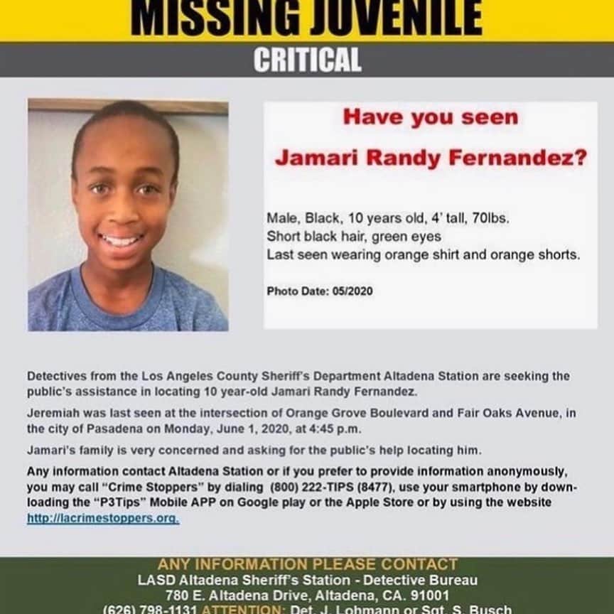 Ashley Avignoneのインスタグラム：「UPDATE: FOUND AND SAFE!! 😊  URGENT: TO MY LA PEOPLE!!! ・・・ Please help us find these two young boys! Jamari and Jeremiah Fernandez are brothers who were last seen yesterday at 4:45pm in Pasadena at the corner of Orange Grove Blvd and Fair Oaks Avenue. Jamari was wearing an orange shirt and orange shorts. Jeremiah was wearing a black shirt. Time is of the essence. Please, if you know anything, saw anything, or can help in any way, call the Altadena Sheriff’s Station (626) 798-1131. Share their faces, spread the word, help bring them home 🙏🏻. Repost from @cheri_keating」