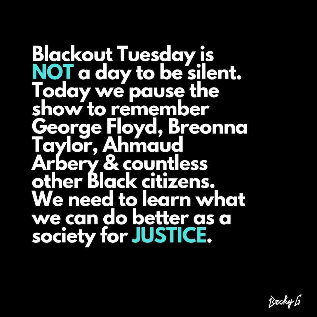 ベッキーGさんのインスタグラム写真 - (ベッキーGInstagram)「#TheShowMustBePaused #BlackoutTuesday」6月3日 5時44分 - iambeckyg