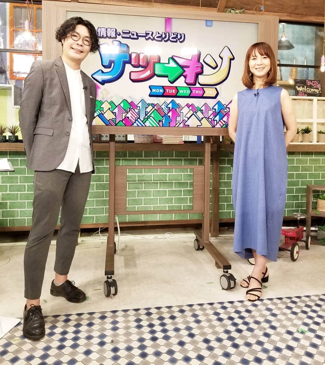 のインスタグラム：「めーっちゃ久々のゲツキン‼️2か月ぶりです✨ディスタンスですね、これは。 #eo光 #eo光テレビ #eo光tvゲツキン #谷口キヨコ #きよぴー #すーきー」