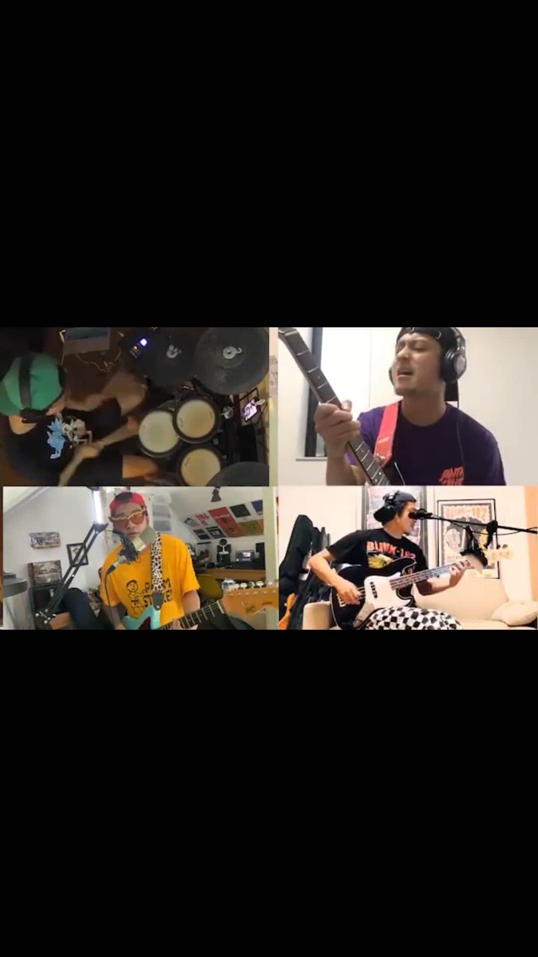 TOTALFATのインスタグラム：「"Mutt" BLINK182 Cover  #TOTALFAT #PEEWEEGASKINS #BLINK182 #tf_homesession  #indonesia  #音楽を止めないTF #待ち合わせはライブハウスで @pwgdochi  @totalfat.shun  @jose.totalfat  @buntatf」