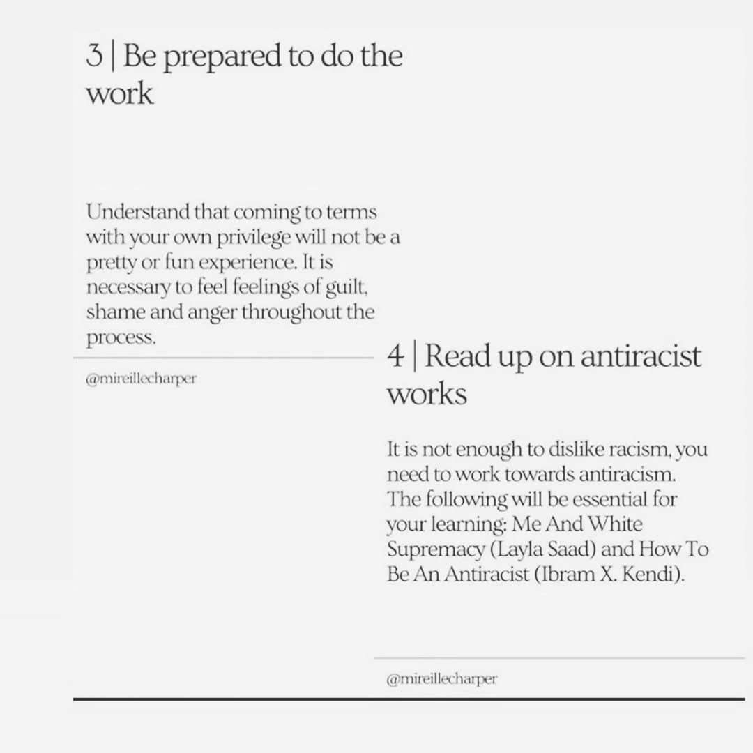 エリン フェザーストンさんのインスタグラム写真 - (エリン フェザーストンInstagram)「Thank you @mireillecharper for laying out these thoughtful steps on how to begin for those of us who want to show up for BIPOC but realize we still have much to learn. I’ll be sharing other inspiring, informative content and resources in my stories throughout the week and beyond #blackouttuesday #amplifymelanatedvoices」6月3日 13時44分 - erinfetherston