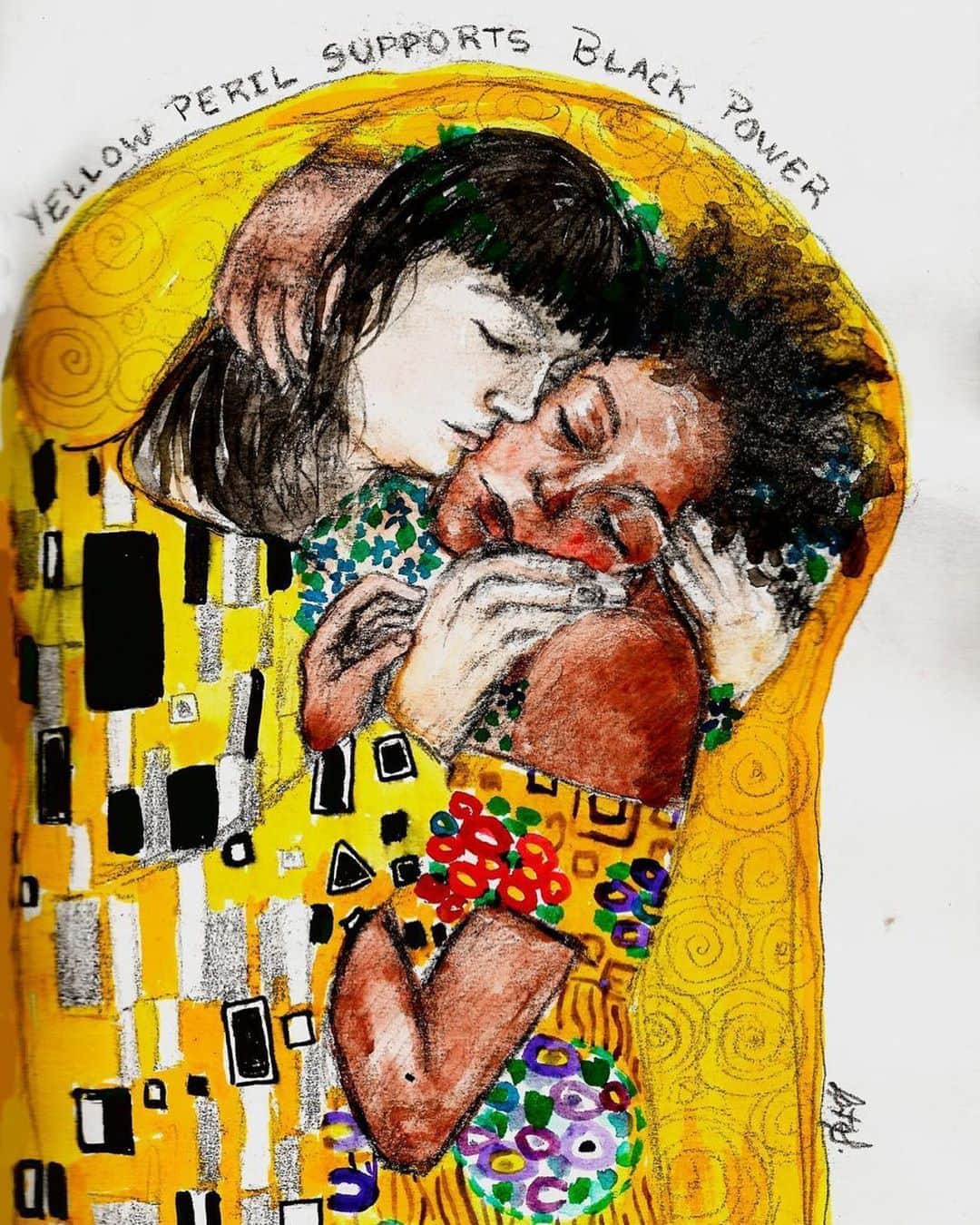 呉建豪のインスタグラム：「💛🖤 #blacklivesmatter  artwork：sayurilto」