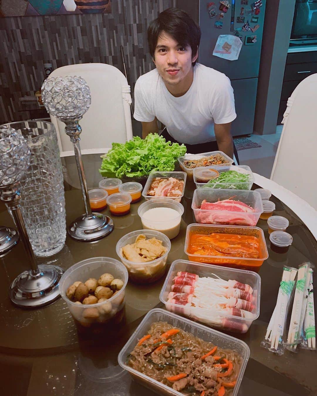 Nash Aguasのインスタグラム：「Solid to. Super sarap!  Thank you @samgyupontheway for sending delicious food! Must try👌🏻 You guys can order through their website  http://www.samgyupontheway.com」