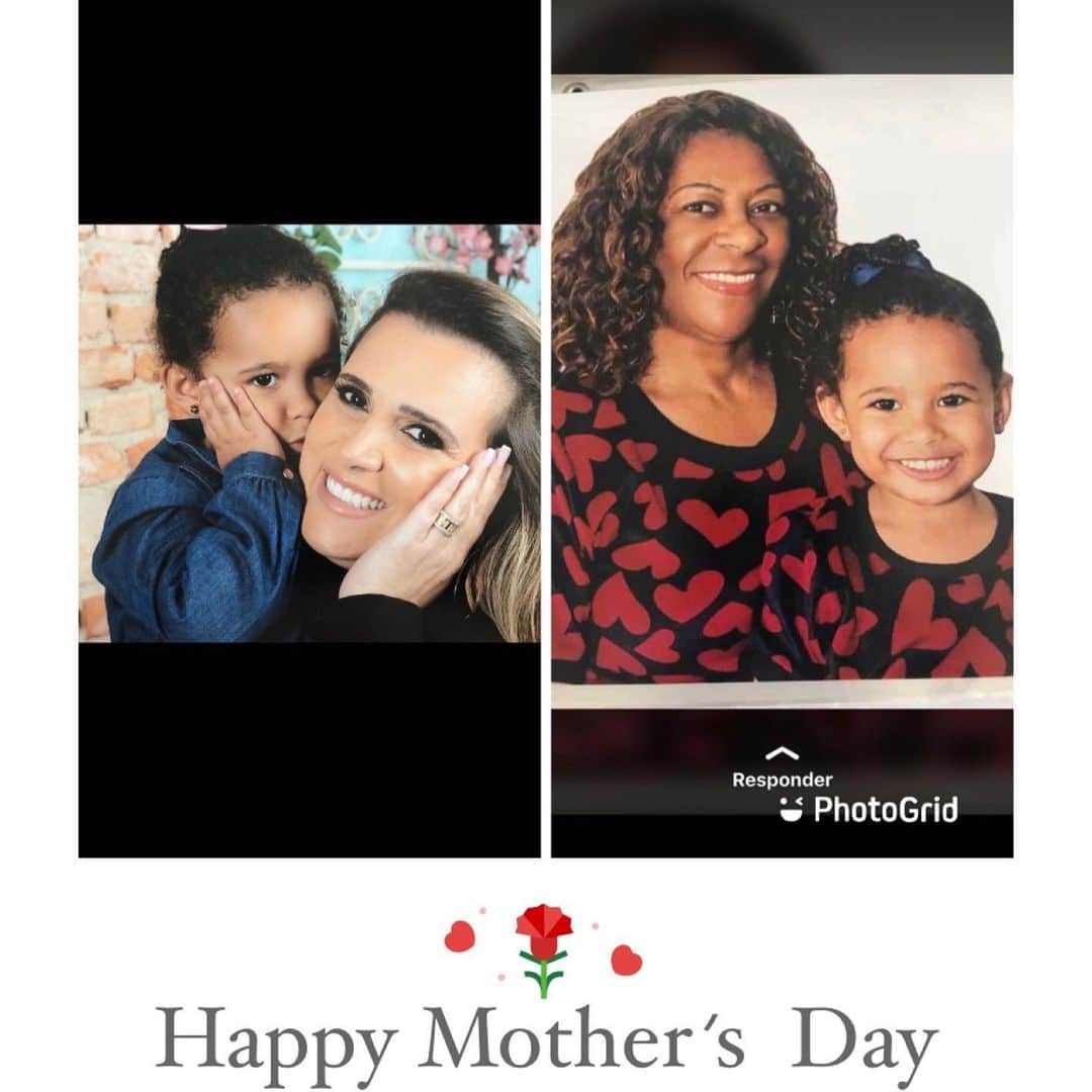 ロビーニョのインスタグラム：「“Sempre que penso em vocês, eu agradeço ao meu Deus.” ‭‭Filipenses‬ ‭1:3‬ ‭ Feliz dia das mães ❤️❤️」