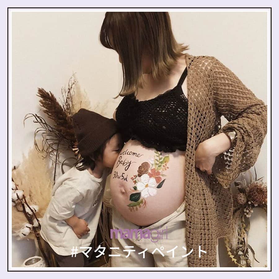 Mamagirl ママガールさんのインスタグラム写真 Mamagirl ママガールinstagram おうち時間にみんなでペイント マタニティフォト特集 大きくなったママのお腹にペイント 家族みんなでお腹にお絵描きしあって 写真を撮るのも楽しそうですね