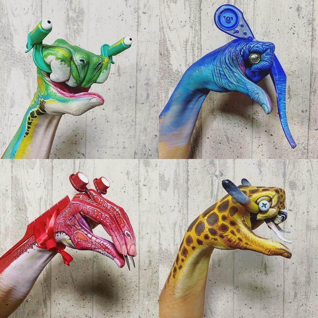 Amazing JIROさんのインスタグラム写真 - (Amazing JIROInstagram)「Hi everyone‼︎ Appreciated  your  participation  in  onehand  monster challenge. See you next time! ＿＿＿＿＿＿＿＿＿＿＿＿ IDEA in daily life / - stay home enjoy art - "One Hand Monster" challenge‼︎ ． - Time: An hour ． - Tip: Wash your hands well afterward! ． We probably need to stay at home for a little more, and the news is rather depressing these days. However, you could make your quarantine more fun depending on the idea. ． I painted a monster on my arm using the objects I find in my house. ． How about finding "something" that you may enjoy or try that you couldn't before during this time? I would be happy if children around the world could smile through artwork. ． If you created and uploaded your One Hand Monster artwork, please add #onehandmonster and #amazing_jiro in your post! ． #おうちで過ごそう #うちで過ごそう #おうち時間 #お家時間 #おうちじかん #おうちでアート #アート #ボディペイント #ペイント #手洗い #頑張ろう #コロナウイルスが早く終息しますように #stayhome #stayathome #staysafe #besafe #staystrong #quarantine #quarantinelife #quarantineart #quarantineartclub #washyourhands #socialdistancing #art #bodypaint #paint #dailyart」5月10日 21時36分 - amazing_jiro