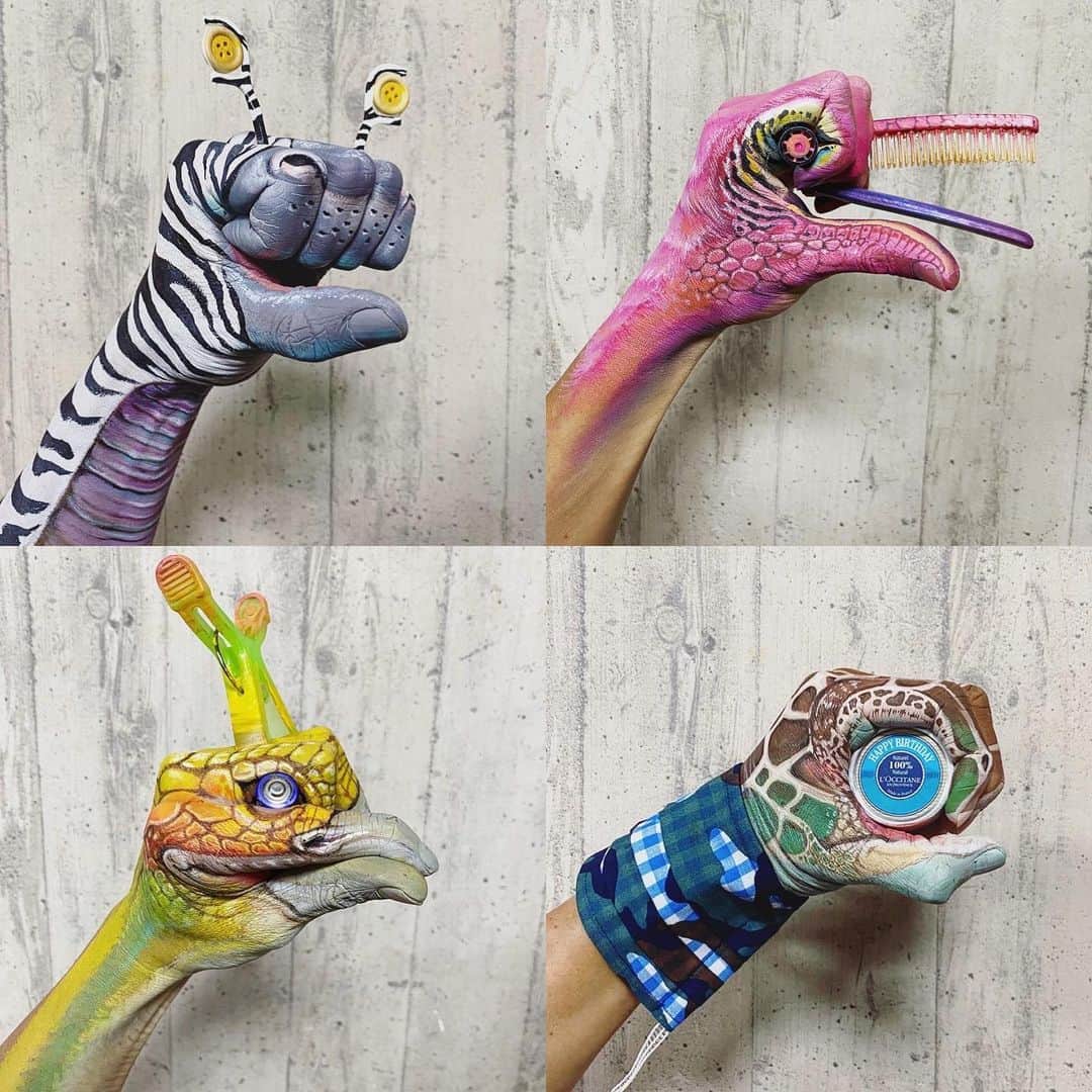 Amazing JIROさんのインスタグラム写真 - (Amazing JIROInstagram)「Hi everyone‼︎ Appreciated  your  participation  in  onehand  monster challenge. See you next time! ＿＿＿＿＿＿＿＿＿＿＿＿ IDEA in daily life / - stay home enjoy art - "One Hand Monster" challenge‼︎ ． - Time: An hour ． - Tip: Wash your hands well afterward! ． We probably need to stay at home for a little more, and the news is rather depressing these days. However, you could make your quarantine more fun depending on the idea. ． I painted a monster on my arm using the objects I find in my house. ． How about finding "something" that you may enjoy or try that you couldn't before during this time? I would be happy if children around the world could smile through artwork. ． If you created and uploaded your One Hand Monster artwork, please add #onehandmonster and #amazing_jiro in your post! ． #おうちで過ごそう #うちで過ごそう #おうち時間 #お家時間 #おうちじかん #おうちでアート #アート #ボディペイント #ペイント #手洗い #頑張ろう #コロナウイルスが早く終息しますように #stayhome #stayathome #staysafe #besafe #staystrong #quarantine #quarantinelife #quarantineart #quarantineartclub #washyourhands #socialdistancing #art #bodypaint #paint #dailyart」5月10日 21時37分 - amazing_jiro
