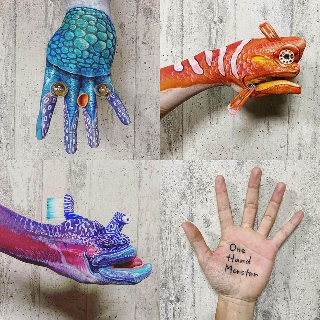 Amazing JIROさんのインスタグラム写真 - (Amazing JIROInstagram)「Hi everyone‼︎ Appreciated  your  participation  in  onehand  monster challenge. See you next time! ＿＿＿＿＿＿＿＿＿＿＿＿ IDEA in daily life / - stay home enjoy art - "One Hand Monster" challenge‼︎ ． - Time: An hour ． - Tip: Wash your hands well afterward! ． We probably need to stay at home for a little more, and the news is rather depressing these days. However, you could make your quarantine more fun depending on the idea. ． I painted a monster on my arm using the objects I find in my house. ． How about finding "something" that you may enjoy or try that you couldn't before during this time? I would be happy if children around the world could smile through artwork. ． If you created and uploaded your One Hand Monster artwork, please add #onehandmonster and #amazing_jiro in your post! ． #おうちで過ごそう #うちで過ごそう #おうち時間 #お家時間 #おうちじかん #おうちでアート #アート #ボディペイント #ペイント #手洗い #頑張ろう #コロナウイルスが早く終息しますように #stayhome #stayathome #staysafe #besafe #staystrong #quarantine #quarantinelife #quarantineart #quarantineartclub #washyourhands #socialdistancing #art #bodypaint #paint #dailyart」5月10日 21時38分 - amazing_jiro