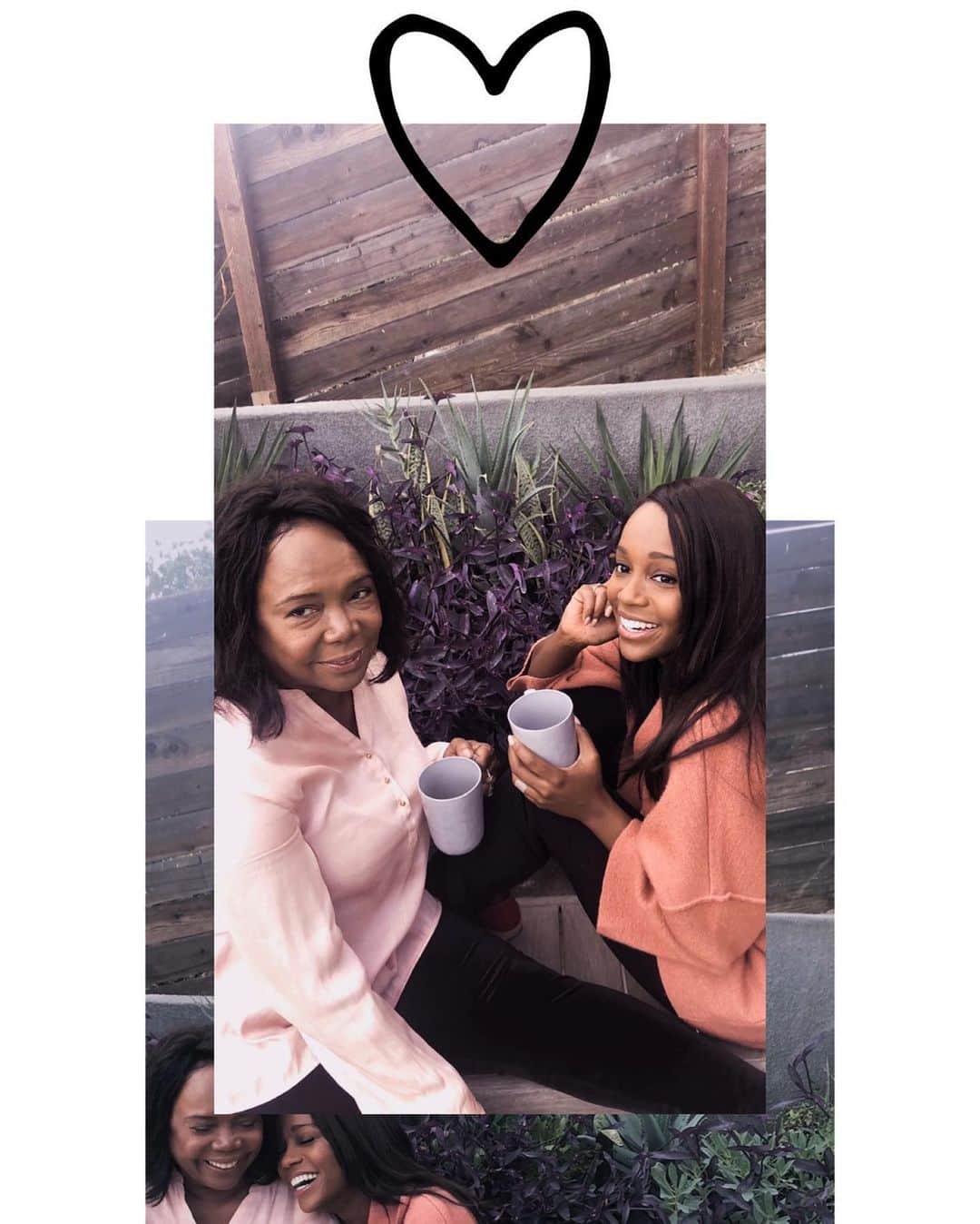 アジャ・ナオミ・キングのインスタグラム：「HAPPY MOTHER’S DAY ❤️ I know last year we were able to be together on this day, which was way more fun, but to know that you are healthy and safe soothes my heart.  I am so lucky to have you as my mother. I savor every gem you have ever shared with me. I love you, I love you for loving me and for teaching me how worthy I am of love. Thank you mommy!!! 😘😘😘」