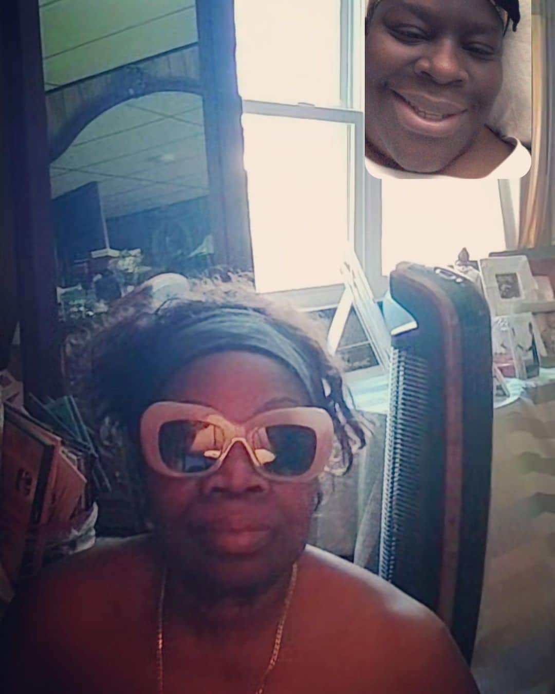 Rettaのインスタグラム：「I talk to her on Facebook messenger a couple times a week because I like to FaceTime from bed and she has Facebook messenger. She said she and my Dad might have to go to the pharmacy to pick up his prescription. I told her she should wear some big glasses with her mask to protect her eyes and she showed me the ones she would use. • Happy Mother’s Day everybody! • I added the 2nd pic from her 50th anniversary because she would want everyone to know that she cleans up nice. (I will likely have to delete this if she sees it. So enjoy it while it lasts!)」