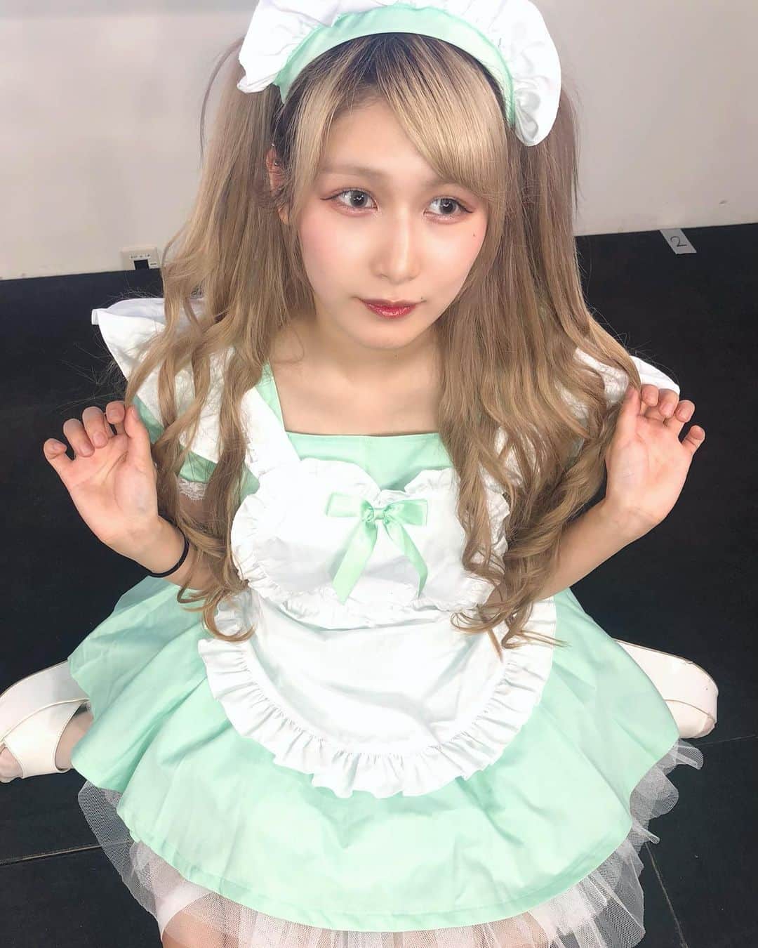 仮眠玲菜のインスタグラム：「#メイドの日 💚」