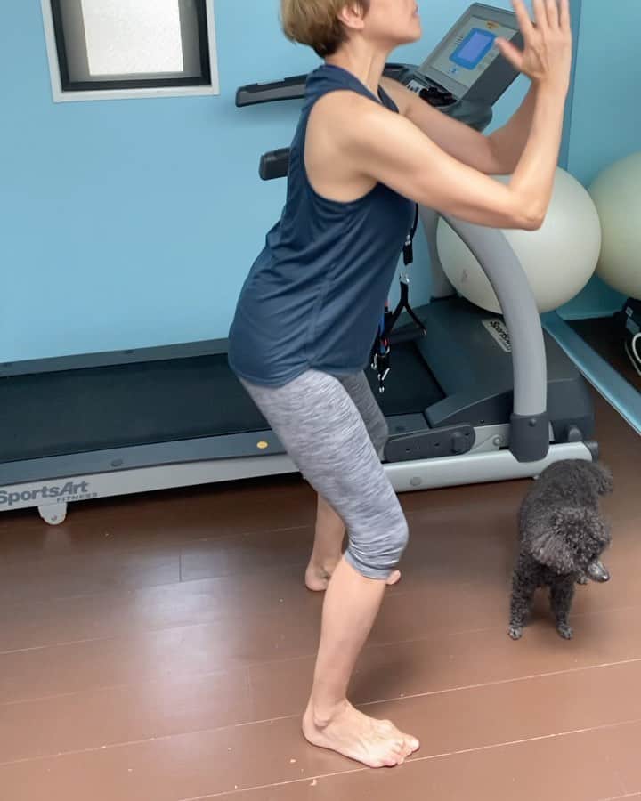 のインスタグラム：「. 食べ過ぎて 幸せだった昨日❤️❤️❤️ . 今日は体にカツを💪👍 . スクワットは体の代謝をあげてくれるだけではなくポジティブなメリットが沢山ある！との事なので地道 に続けています〜 . 腹筋、腕のトレーニングは手軽に買えるチューブで最近はやってるよん😊 . と書くとまず スクワットはどんな効果があるんですか〜？ . チューブはどこで買えますか？ などの質問きそうな予感 笑😆 . なんでもwebで検索して下さい〜😆正しい情報が沢山のっていまーす❣️ ちなみにチューブはどこのでも大丈夫👌 チューブトレーニングと YouTubeなどで検索すると沢山素敵なトレーニング方法でてるよん👌👍 . ジムに行けなくても狭いスペースで充分出来る事沢山ありますね👍😊 50代からの女性の体作りは本当に大切だと思います🙌 . 後 洗濯機の音が本当 うるさくてごめんなさい〜 ヤーダー　爆笑 😅😆😀🙏 . では引き続き頑張って 自粛しましょう😄 . そろそろ疲れてきたね〜 😭😅 . #自宅トレーニング  #女性の体づくり  #筋トレ  #大事 #出来る事からはじめよう  #💪　#❤️ #rikaco_fashion  ジミな投稿ですみません 😆」