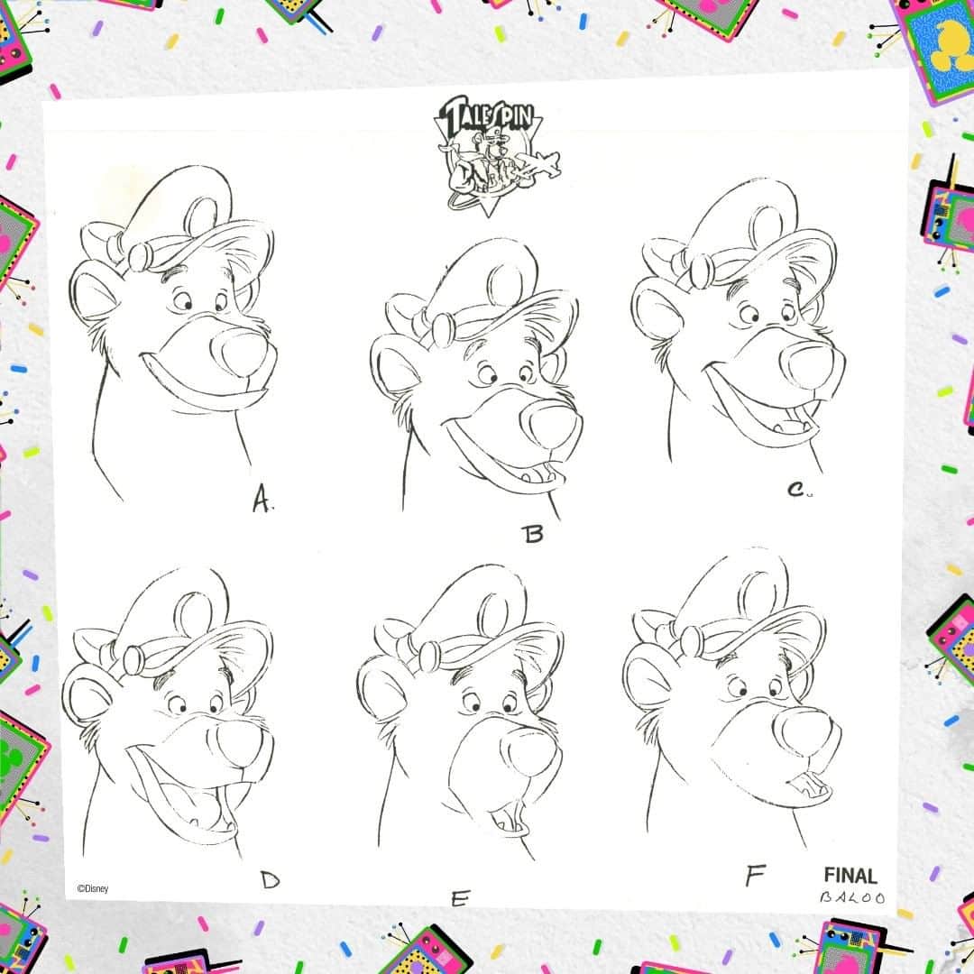 Disneyさんのインスタグラム写真 - (DisneyInstagram)「Get your head in the clouds with these original @DisneyTVA model sheets of Baloo and Don Karnage in celebration of the 30th anniversary of TaleSpin this month!」5月12日 2時35分 - disney