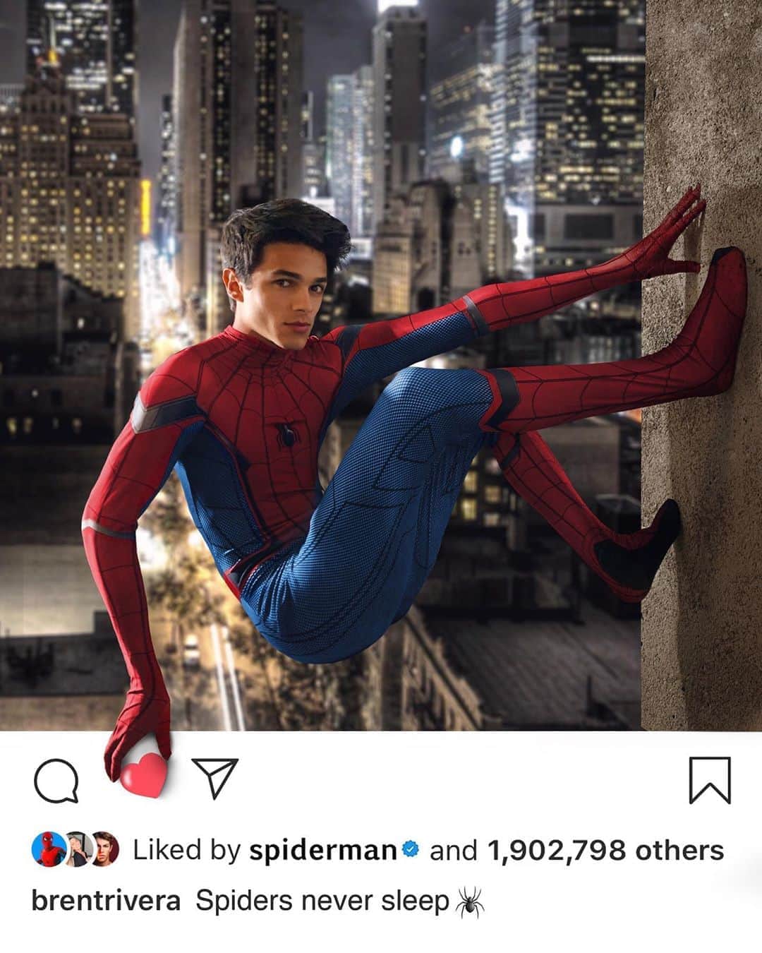 Brent Riveraのインスタグラム：「hi I’m spiderbrent 🕷」