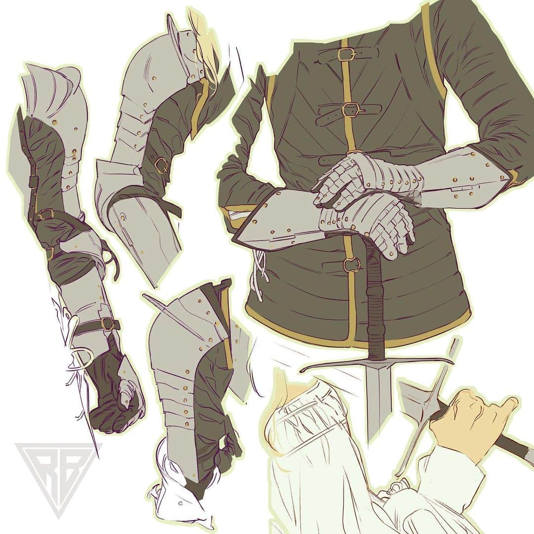 RB Silvaのインスタグラム：「Hey guys! Many days have passed since my last post, but here is one more study from Pinterest pictures. I finished to watch the last episode of The Last Kingdom (One of my favorite series), and I decided to study some pics from the renaissance visuals and for my surprise I found some pics from @armstreetcom. I didn’t know anything about them till now, but if you are like me, and loves the medieval concepts world, you seriously need to take a look on their works. More studies are coming this week, and I’ll post some concepts that I’ll develop on the weekend.」