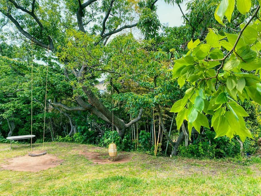 齋藤美波さんのインスタグラム写真 - (齋藤美波Instagram)「🌳🌈🌳 #最近のマイブームは裏山散策 ・ 緊急事態宣言になってから もっぱら近所散策してる私達👩‍👦‍👦 湘南引っ越してきて5年目が経とうとしてるのに 裏山を探索したのは初めてだ。 今まで海しか行ってなかった🏝笑 ・ が、裏山知れば知るほどとても魅力的で 私の大好きな田舎感、山のあのマイナスイオンの感じ 山上から見える湘南の海、、、 それ以外にも色々発見がいっぱい✨ ・ そして今日もサクッと散歩がてら 裏山に行って行ったことない道に挑戦‼️ そしたら畑の中にポツンと所有地を使って 所有者が作ったであろう小さな手作り公園を発見❣️ ・ それはそれはとても 可愛いではないでしょうか🥺♥️ 手作りの木のブランコに 昔のラーメン屋台の俥があったり、、 大して遊具ないけど可愛かった😍 そして、何がいいって人が全くいません！笑 ココ穴場だ😆 絶対サクッと公園に使う！笑 ・ 今自粛でみんなと遊べないのは辛いけど 私意外と子供達とだけでお手掛けするの嫌いじゃないから こののんびりとした過ごし方 大して自粛前と然程変わらない。笑 子供達と色んな発見するの楽しいのよ😁 というか、 私の遊びに付き合わせてる？笑 もちろん友達とワイワイも 超超超好きだけどね♥️💃🏾 ・ 地震来た時の津波の心配があるから 逃げるルートも決めたし家から裏山までの時間も 把握出来たしとりあえずは🙌🏾 ・ いつ終息するかわからない コロナさん🦠 緊急事態宣言が取り下げられても 今すぐには今までの生活には 戻れないと思ってる。 だからこそ今の生活が当たり前に！ その中でどう楽しく過ごすかが大事💪🏾 ・ 今日も良き日でした♥️ ・ ・ #サクッと散歩のつもりだったから #子供達の服装ださい #近所散策#探索#裏山#散歩#田んぼ#田舎#緑#マイナスイオン#コロナウィルス#自粛生活#緊急事態宣言#初夏#湘南#海と山のある暮らし#男の子兄弟#男の子ママ#パワフル母ちゃん #mountain#walking#myfamily#mysons#boys#brother#handmadepark#shonan#tree#green」5月12日 16時30分 - saito373minami