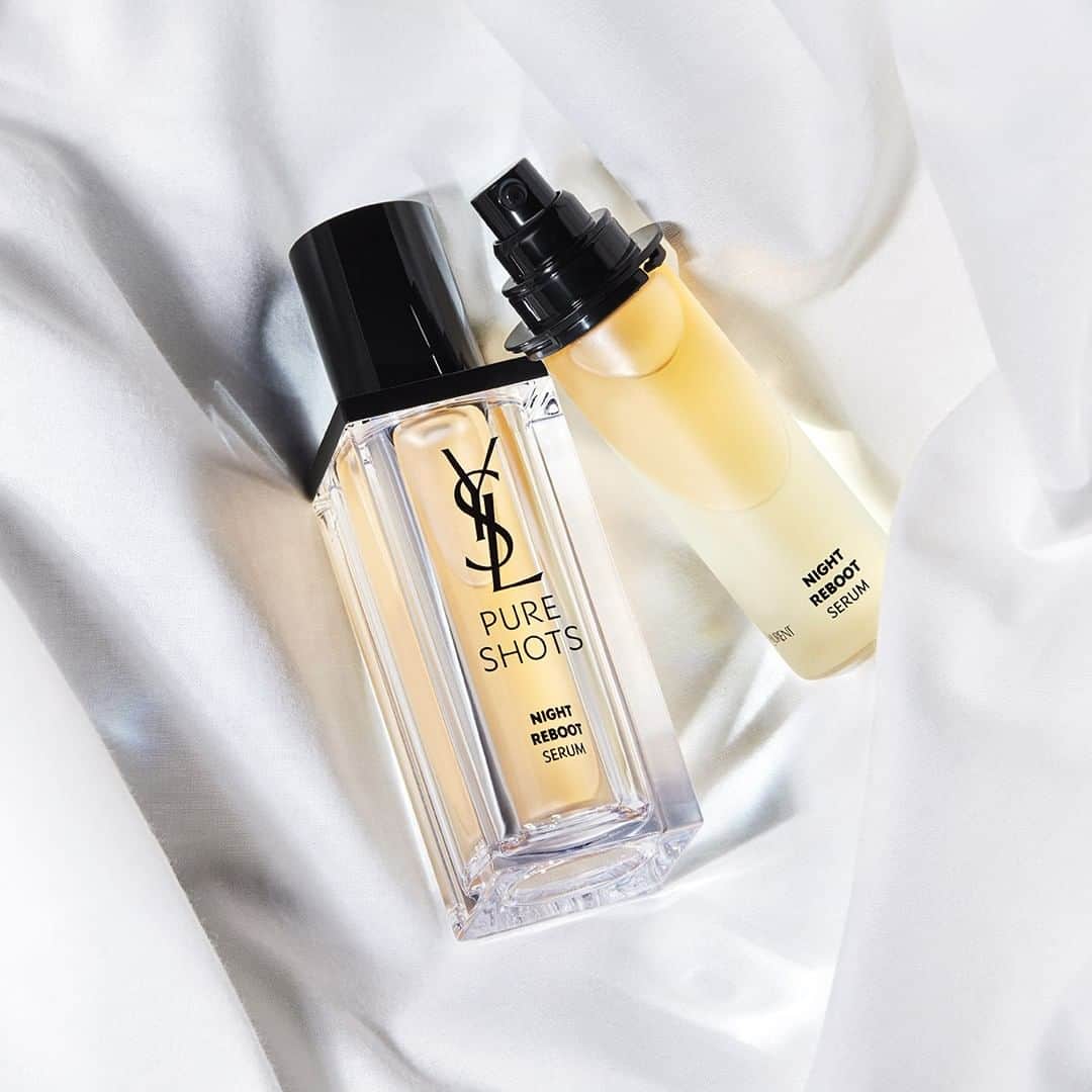 Yves Saint Laurent Beautyさんのインスタグラム写真 - (Yves Saint Laurent BeautyInstagram)「Rest and reload, with the entire range of PURE SHOTS, NIGHT REBOOT SERUM is designed to work while you rest, to solve skin issues in a flash. All PURE SHOTS packaging is rechargeable and refillable, so you can reduce your environmental impact and still get the results you want. PURE SHOTS NIGHT REBOOT SERUM #yslbeauty #pureshots #nightreboot」5月12日 16時58分 - yslbeauty