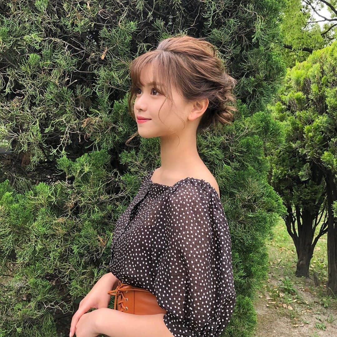 西川樹里さんのインスタグラム写真 - (西川樹里Instagram)「普段着ないテイストにチャレンジしてみたよ♡ シースルー素材でふんわり袖が可愛い♡♡ @gu_for_all_  #gu_for_all #GUstyle #gupr #2WAYドットスクエアネックブラウス #ドットプリントシアサッカーフレアスカート #ootd」5月12日 17時39分 - jurichaan1116