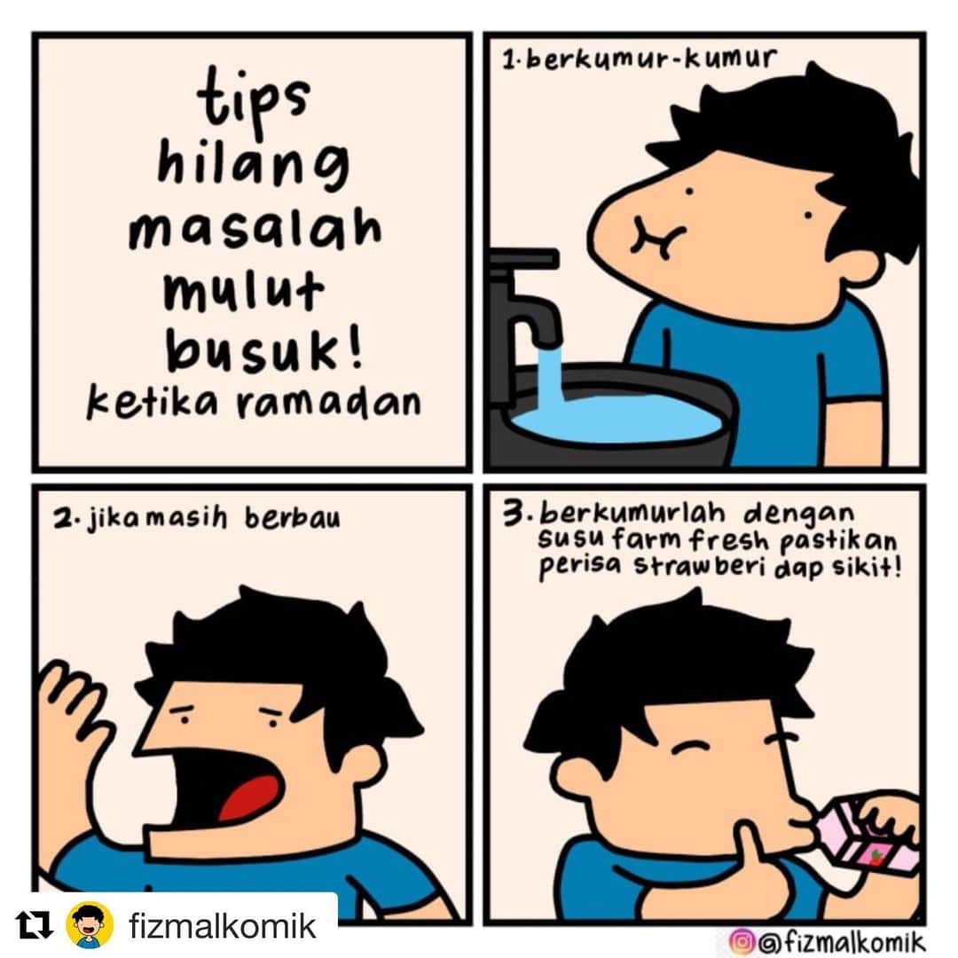 Koleksi Komik Malaysiaさんのインスタグラム写真 - (Koleksi Komik MalaysiaInstagram)「#Repost @fizmalkomik with @get_repost ・・・ jangan ikut pulak! hahaha . . #fizmalkomik#komik#comic#malaysia#melayu#puasa#ramadhan#kuarantin#lawak#lucu」5月12日 21時15分 - tokkmungg_exclusive