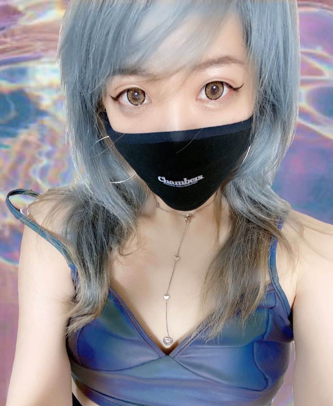 あさちるのインスタグラム：「アンバサダーやてるチョクルのキャミ🤍 @colorful_chokulu  @kyotochambers face mask🤍  お気に入りだしん🤍」