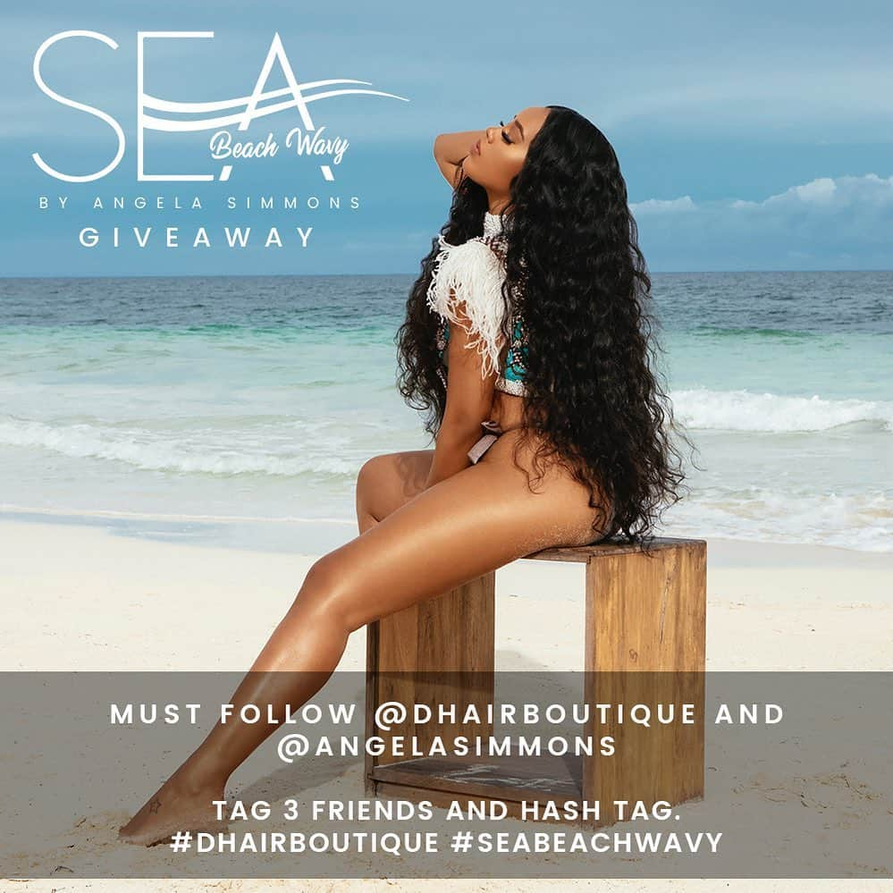 Angela Simmonsさんのインスタグラム写真 - (Angela SimmonsInstagram)「Hey guys i will be giving away 3 bundles of  our new collection Sea beach wavy . The rules are simple follow @dhairboutique and myself Tag 3 friends and Hash tag #seabeachwavy  Winners will be announced Thursday over at @dhairboutique !! Good luck」5月13日 2時33分 - angelasimmons