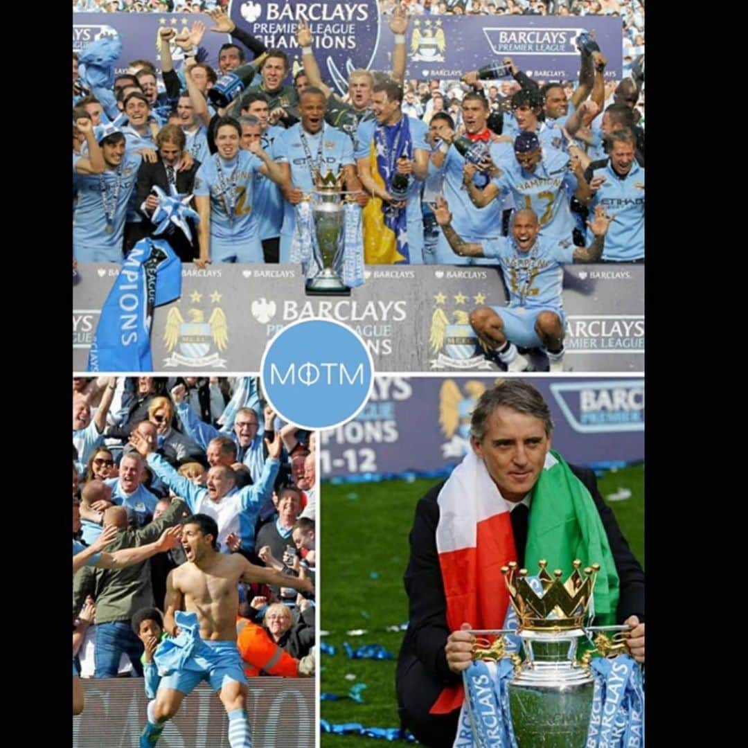 ロベルト・マンチーニのインスタグラム：「@mancity thanks to all of you guys beautiful memories we changed the history 🤍💙👏👏👏💪🏽💪🏽」