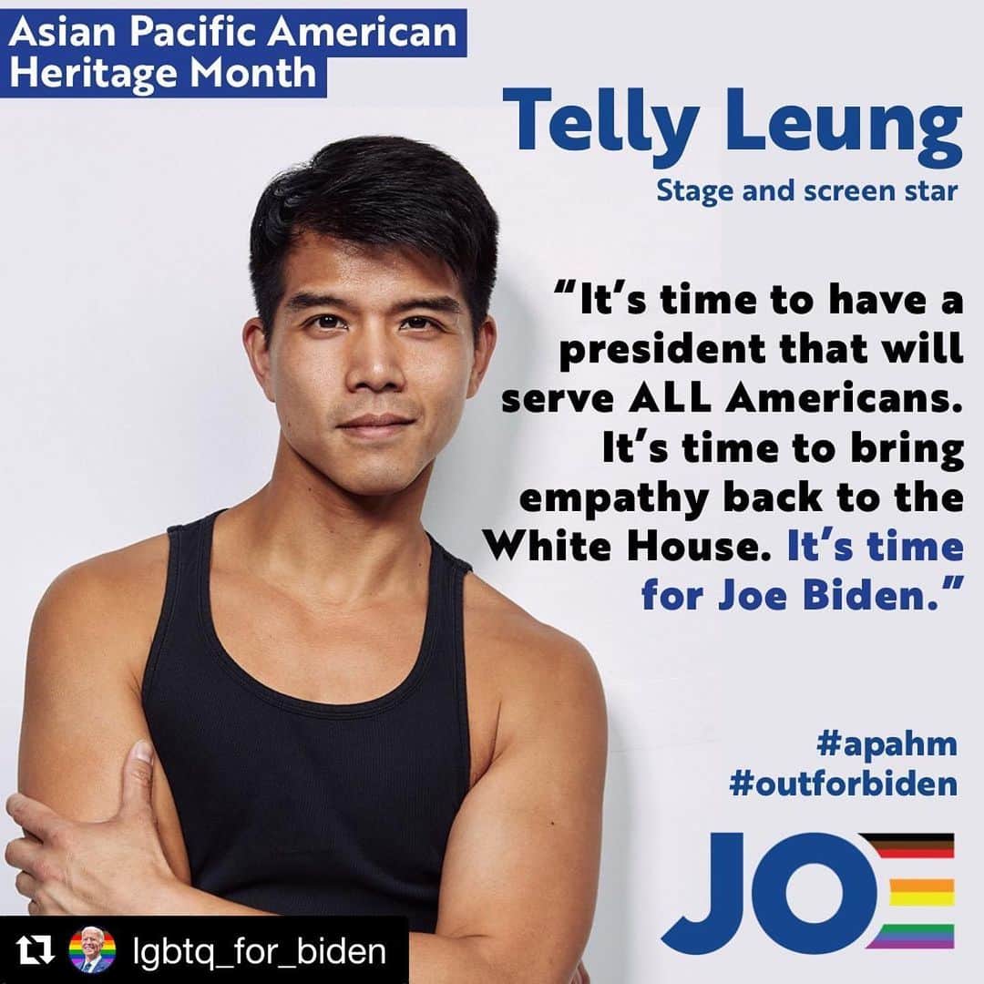 テリー・レオンさんのインスタグラム写真 - (テリー・レオンInstagram)「#Repost @lgbtq_for_biden with @get_repost ・・・ Celebrating outspoken artist, activist, actor @tellyleung for Asian Pacific American Heritage Month  #APAHM #aapiheritagemonth . . . . . . . . #LGBTQ #OutForBiden  #TeamJoe  #empathy  #vote  #vote2020 (Photo credit @tedelyheadshots)」5月13日 10時56分 - tellyleung