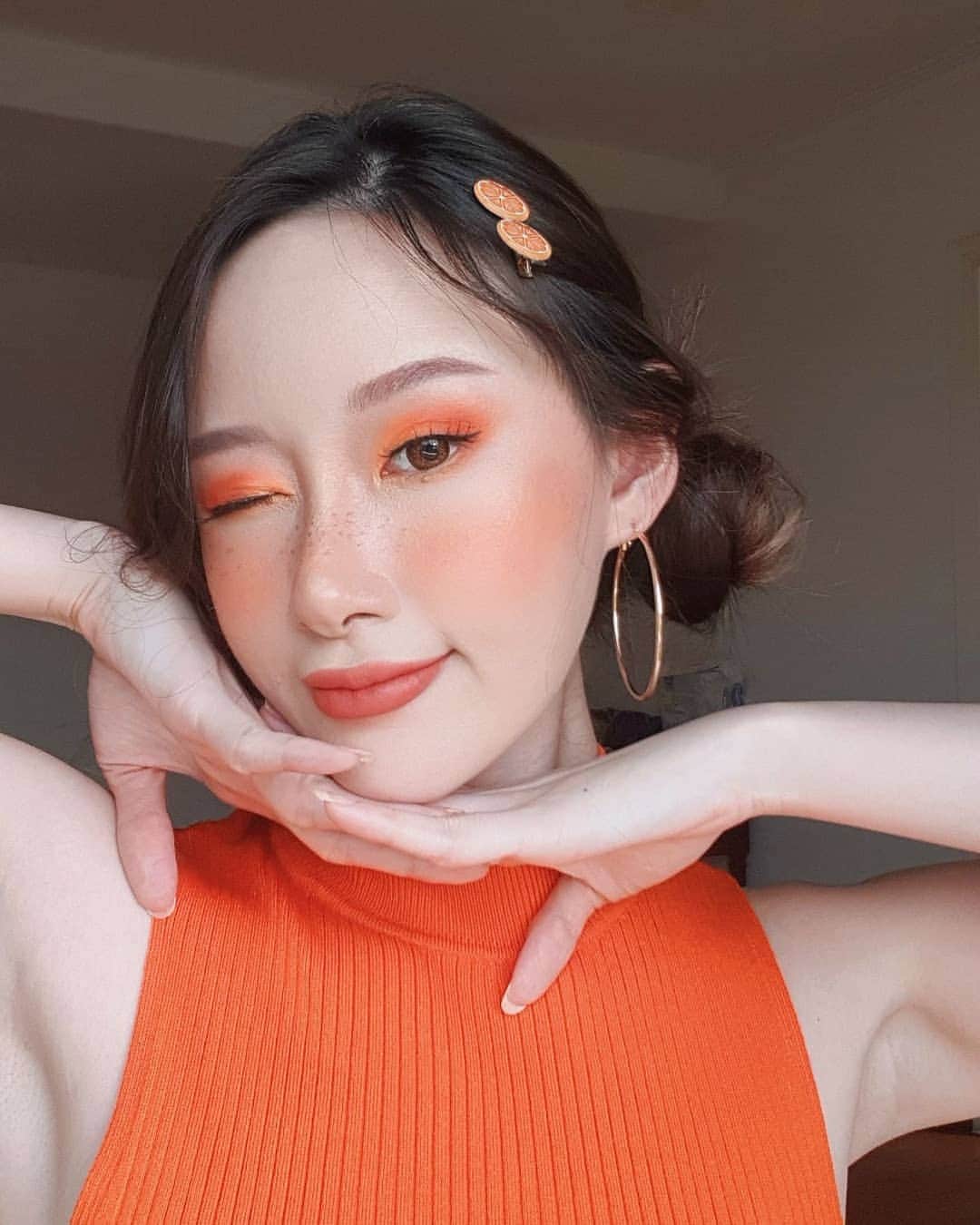 エリッサ・ヤマダのインスタグラム：「𝓯𝓻𝓮𝓼𝓱 𝓯𝓮𝓮𝓵𝓲𝓷𝓰 🍊」